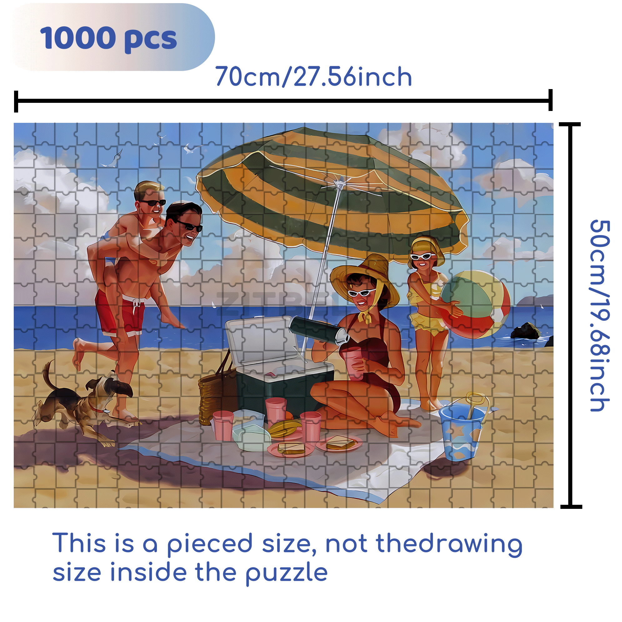 Happy Family 500pcs/1000pcs Jigsaw Puzzle, Scratch-Resistant, Interactive Family Game & Brain-Boosting DIY Decor, Perfect for Halloween, Christmas & New Year Gifts, Family Puzzle Game