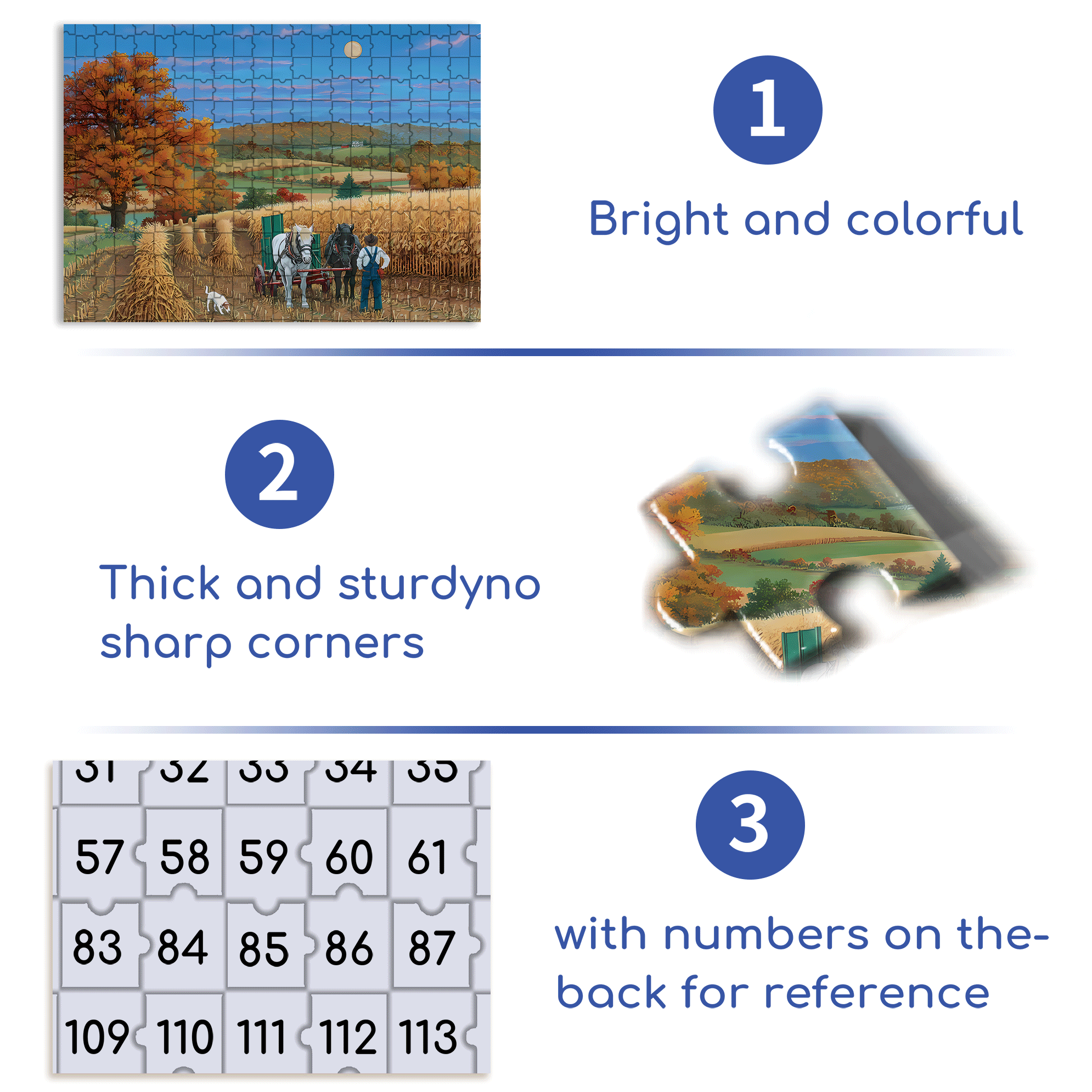 Harvest Moon 500pcs/1000pcs Jigsaw Puzzle, Scratch-Resistant, Interactive Family Game & Brain-Boosting DIY Decor, Perfect for Halloween, Christmas & New Year Gifts, Family Puzzle Game