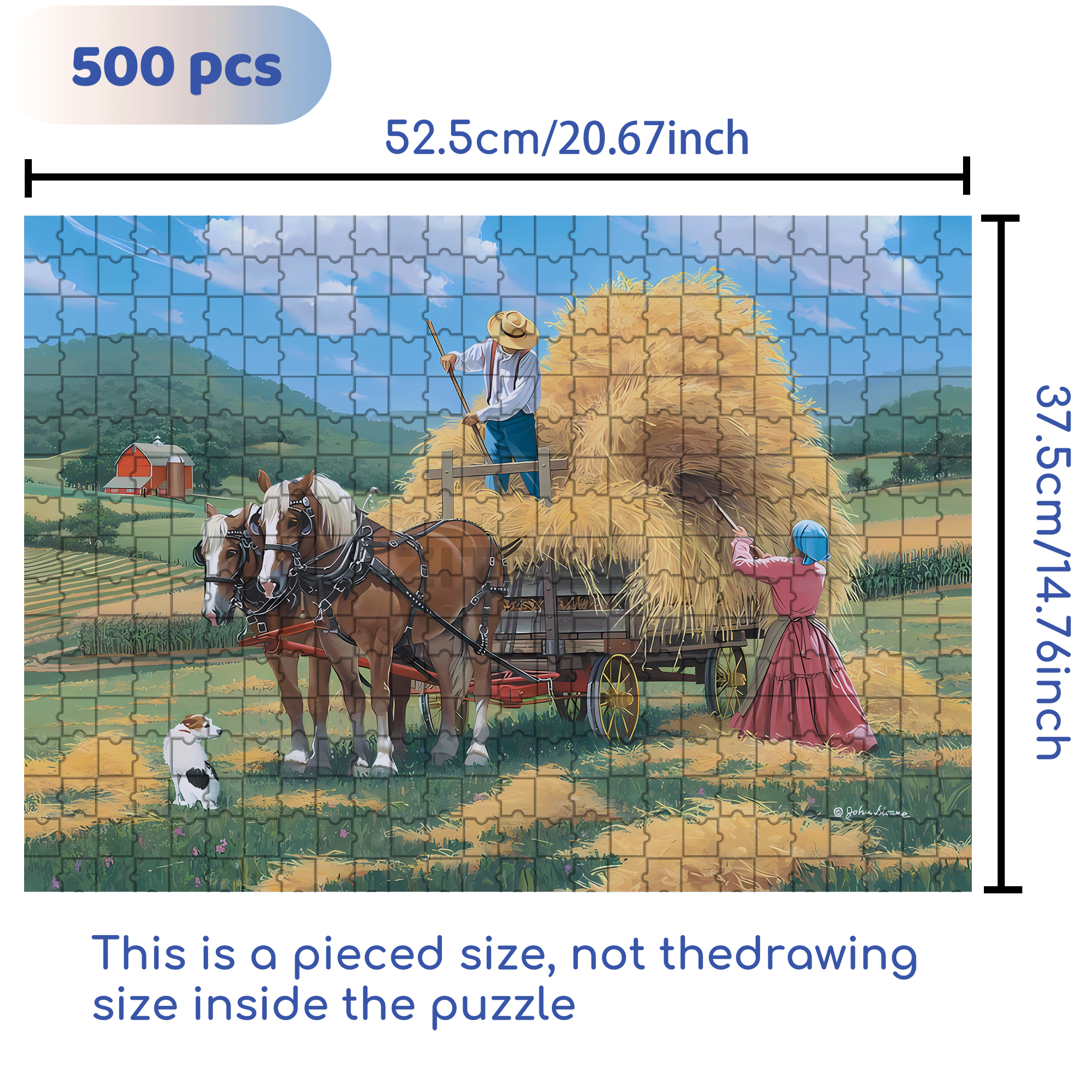 High Noon 500pcs/1000pcs Jigsaw Puzzle, Scratch-Resistant, Interactive Family Game & Brain-Boosting DIY Decor, Perfect for Halloween, Christmas & New Year Gifts, Family Puzzle Game