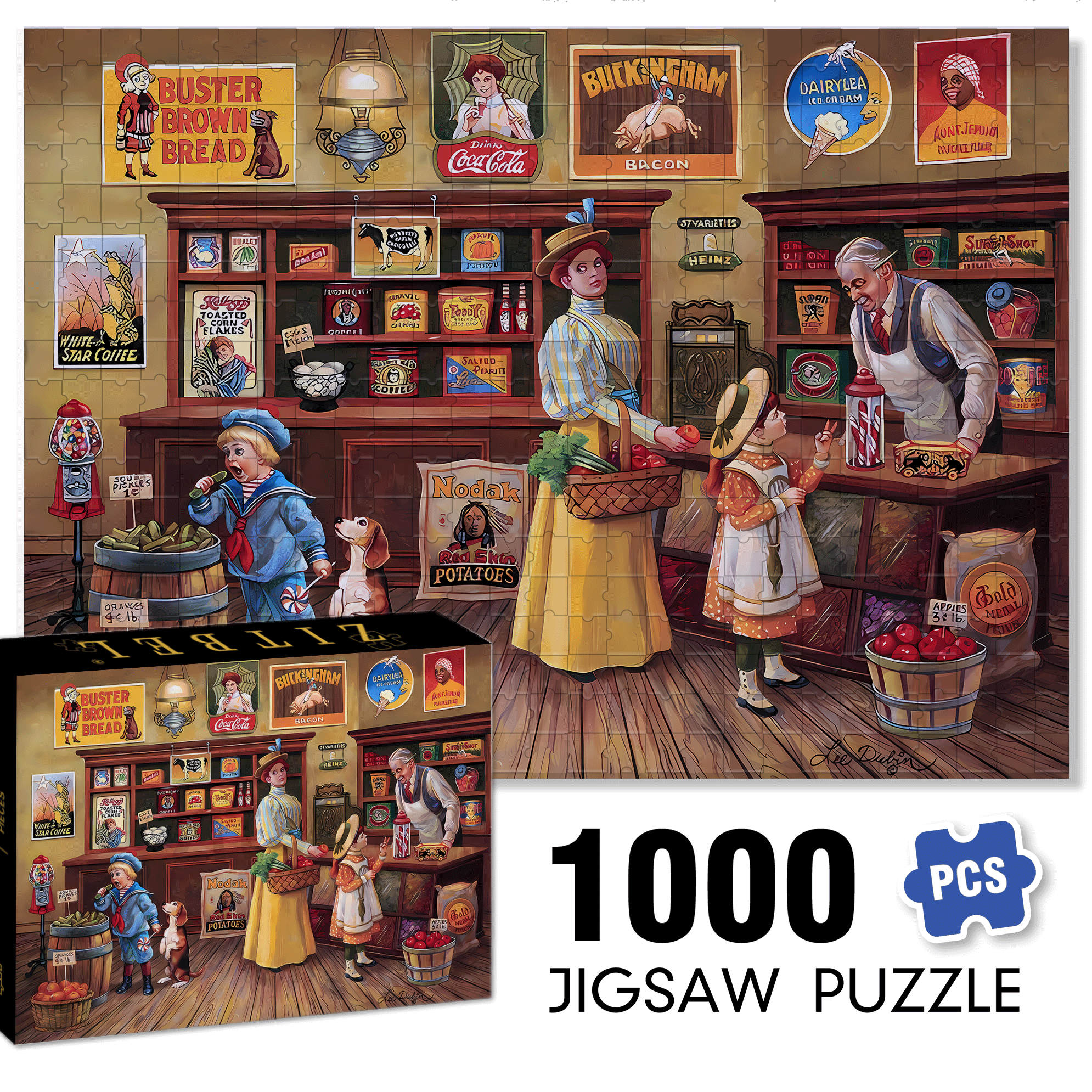 I'll Take Two 500pcs/1000pcs Jigsaw Puzzle, Scratch-Resistant, Interactive Family Game & Brain-Boosting DIY Decor, Perfect for Halloween, Christmas & New Year Gifts, Family Puzzle Game