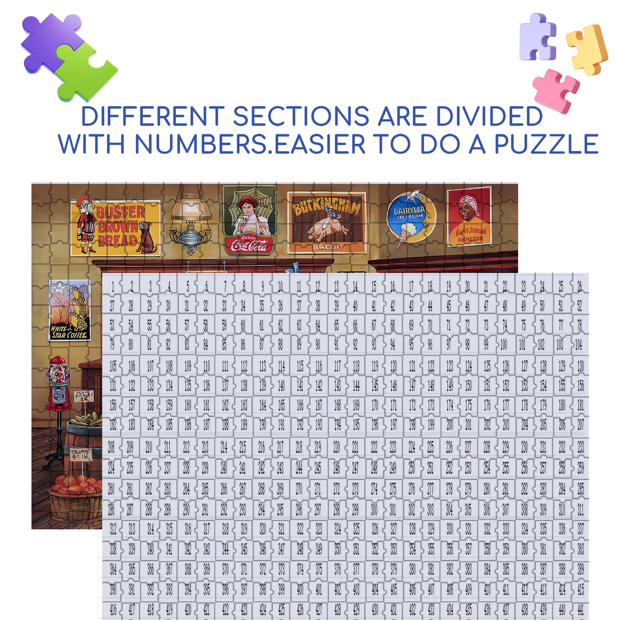 I'll Take Two 500pcs/1000pcs Jigsaw Puzzle, Scratch-Resistant, Interactive Family Game & Brain-Boosting DIY Decor, Perfect for Halloween, Christmas & New Year Gifts, Family Puzzle Game