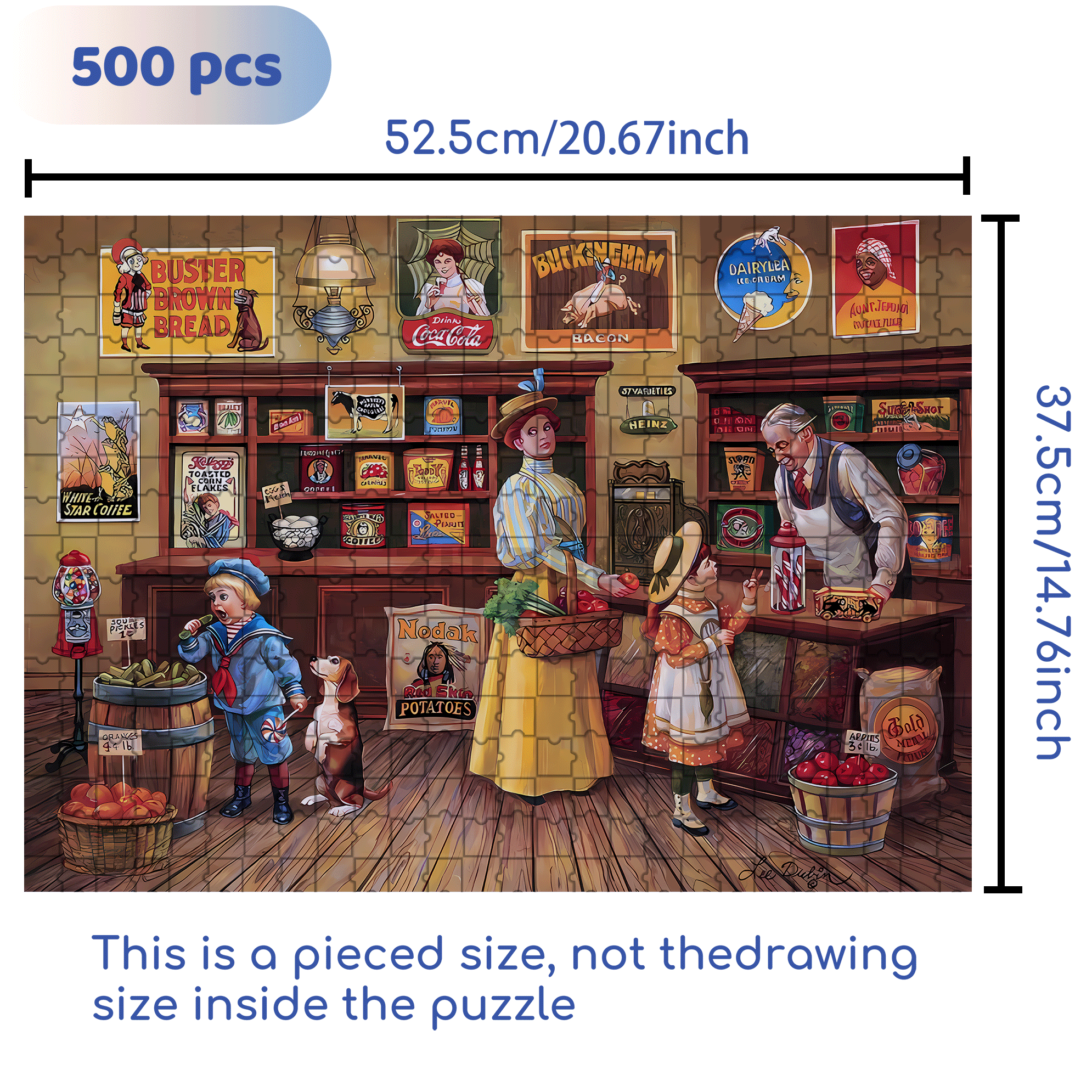 I'll Take Two 500pcs/1000pcs Jigsaw Puzzle, Scratch-Resistant, Interactive Family Game & Brain-Boosting DIY Decor, Perfect for Halloween, Christmas & New Year Gifts, Family Puzzle Game