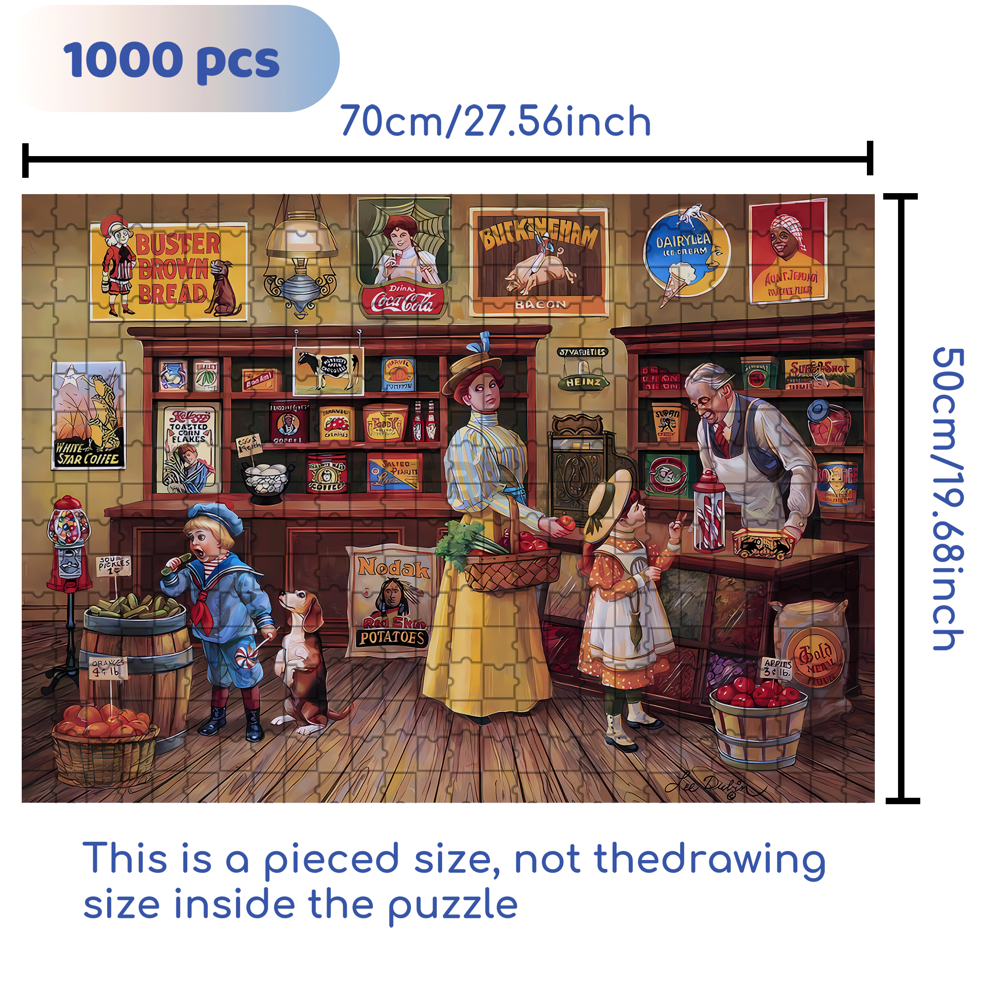 I'll Take Two 500pcs/1000pcs Jigsaw Puzzle, Scratch-Resistant, Interactive Family Game & Brain-Boosting DIY Decor, Perfect for Halloween, Christmas & New Year Gifts, Family Puzzle Game