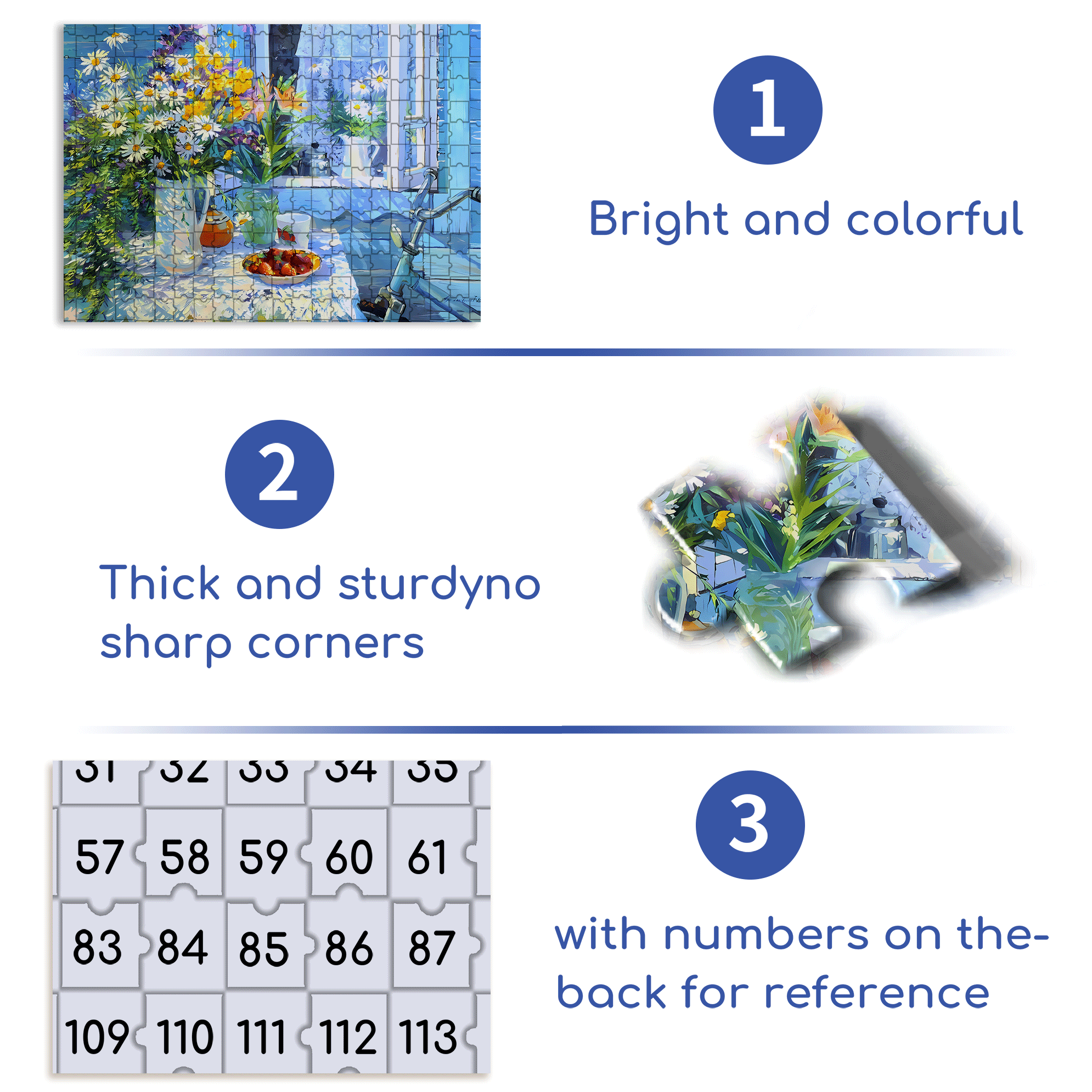 Isabella's Bicycle 500pcs/1000pcs Jigsaw Puzzle, Scratch-Resistant, Interactive Family Game & Brain-Boosting DIY Decor, Perfect for Halloween, Christmas & New Year Gifts, Family Puzzle Game
