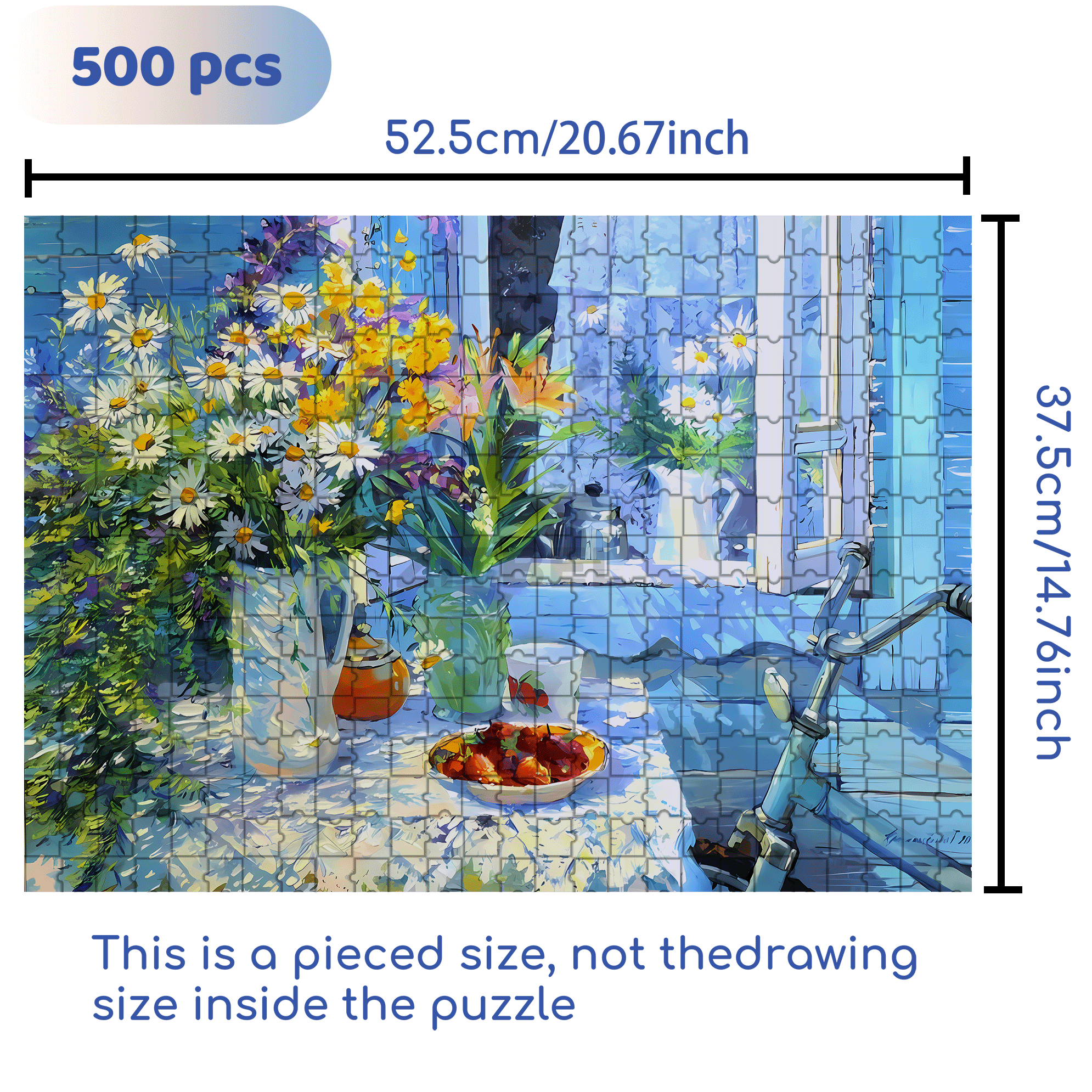 Isabella's Bicycle 500pcs/1000pcs Jigsaw Puzzle, Scratch-Resistant, Interactive Family Game & Brain-Boosting DIY Decor, Perfect for Halloween, Christmas & New Year Gifts, Family Puzzle Game