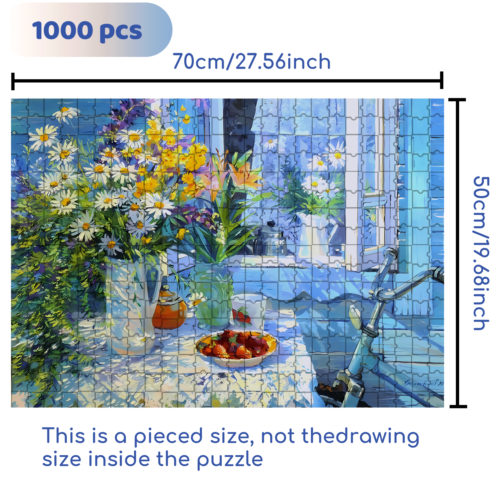 Isabella's Bicycle 500pcs/1000pcs Jigsaw Puzzle, Scratch-Resistant, Interactive Family Game & Brain-Boosting DIY Decor, Perfect for Halloween, Christmas & New Year Gifts, Family Puzzle Game