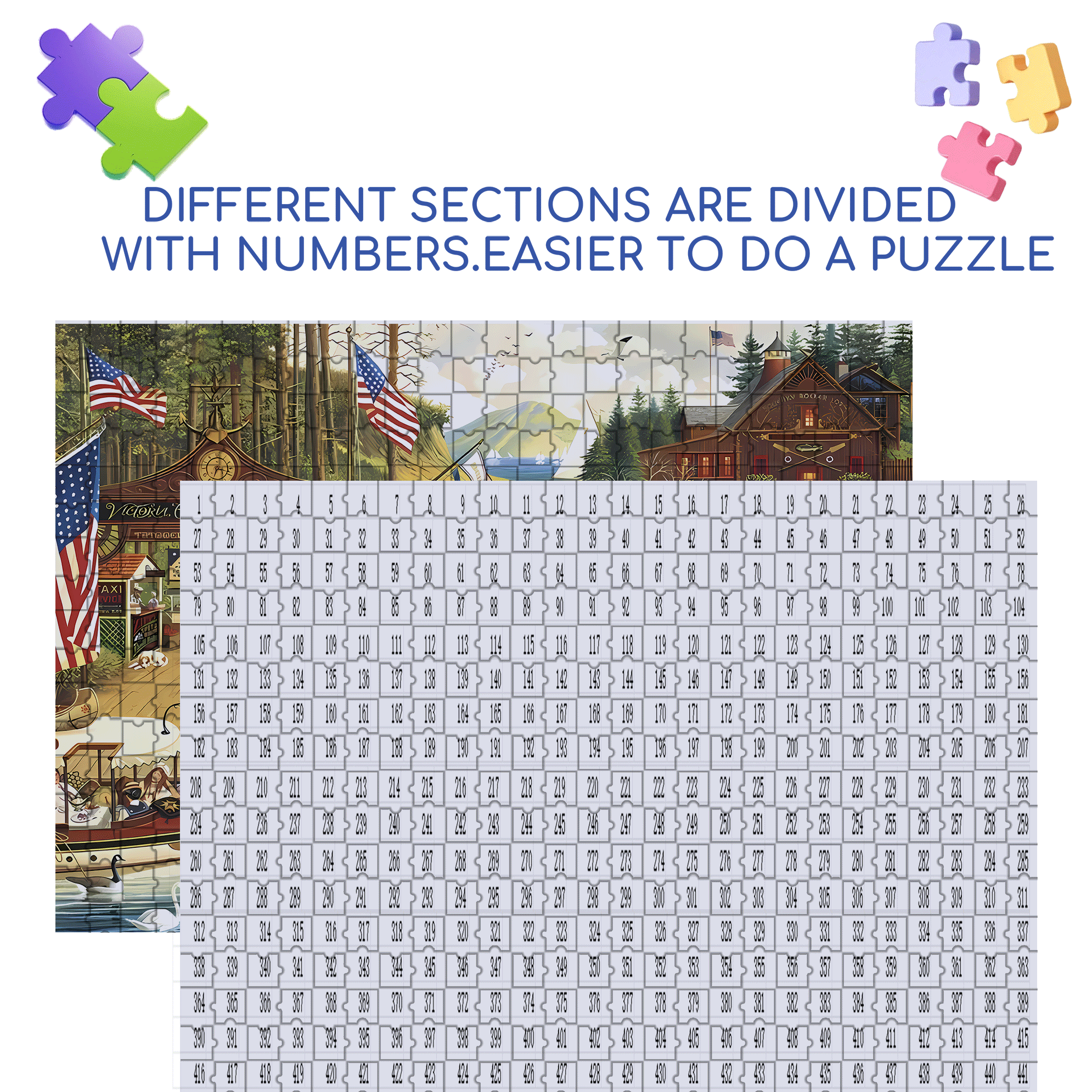 Lost In The Woodies 500pcs/1000pcs Jigsaw Puzzle, Scratch-Resistant, Interactive Family Game & Brain-Boosting DIY Decor, Perfect for Halloween, Christmas & New Year Gifts, Family Puzzle Game