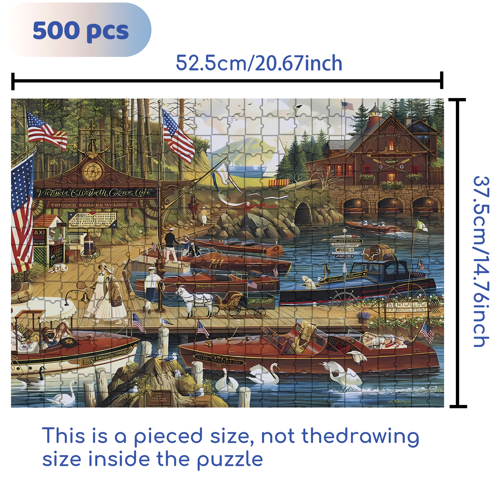 Lost In The Woodies 500pcs/1000pcs Jigsaw Puzzle, Scratch-Resistant, Interactive Family Game & Brain-Boosting DIY Decor, Perfect for Halloween, Christmas & New Year Gifts, Family Puzzle Game