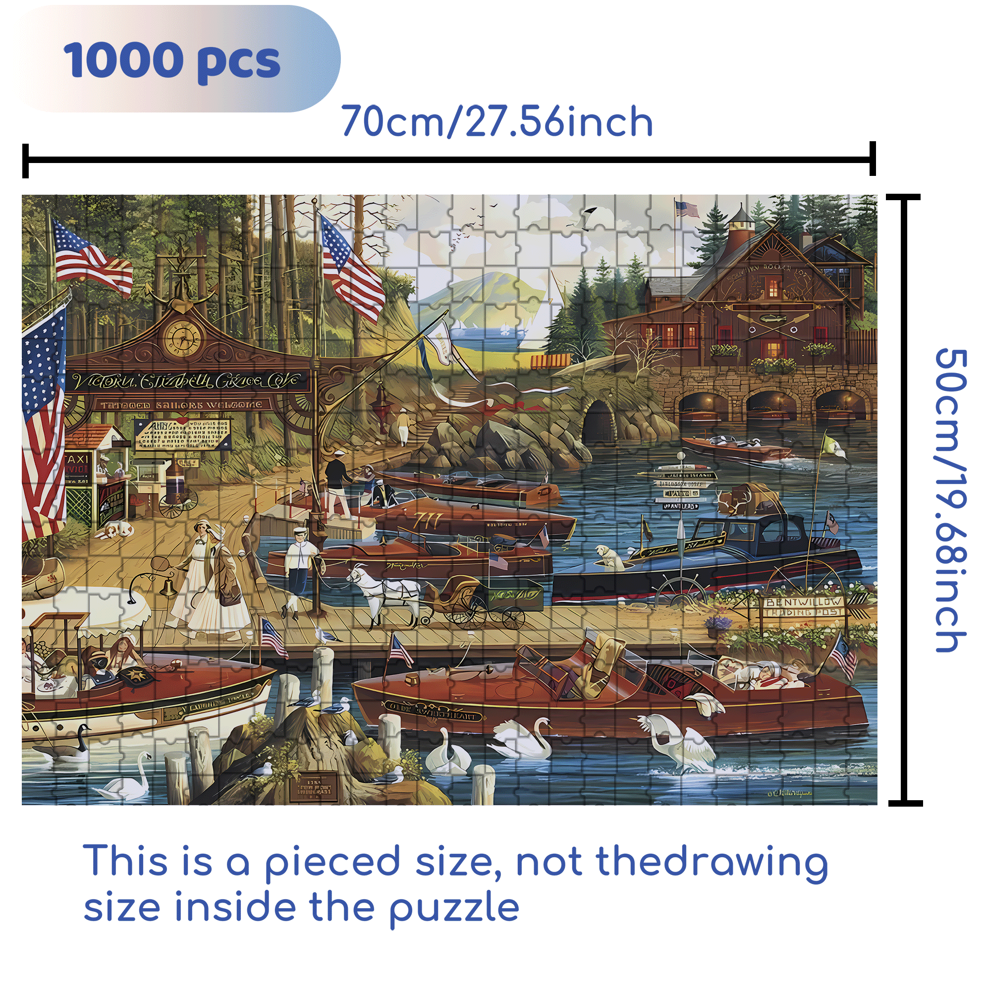 Lost In The Woodies 500pcs/1000pcs Jigsaw Puzzle, Scratch-Resistant, Interactive Family Game & Brain-Boosting DIY Decor, Perfect for Halloween, Christmas & New Year Gifts, Family Puzzle Game