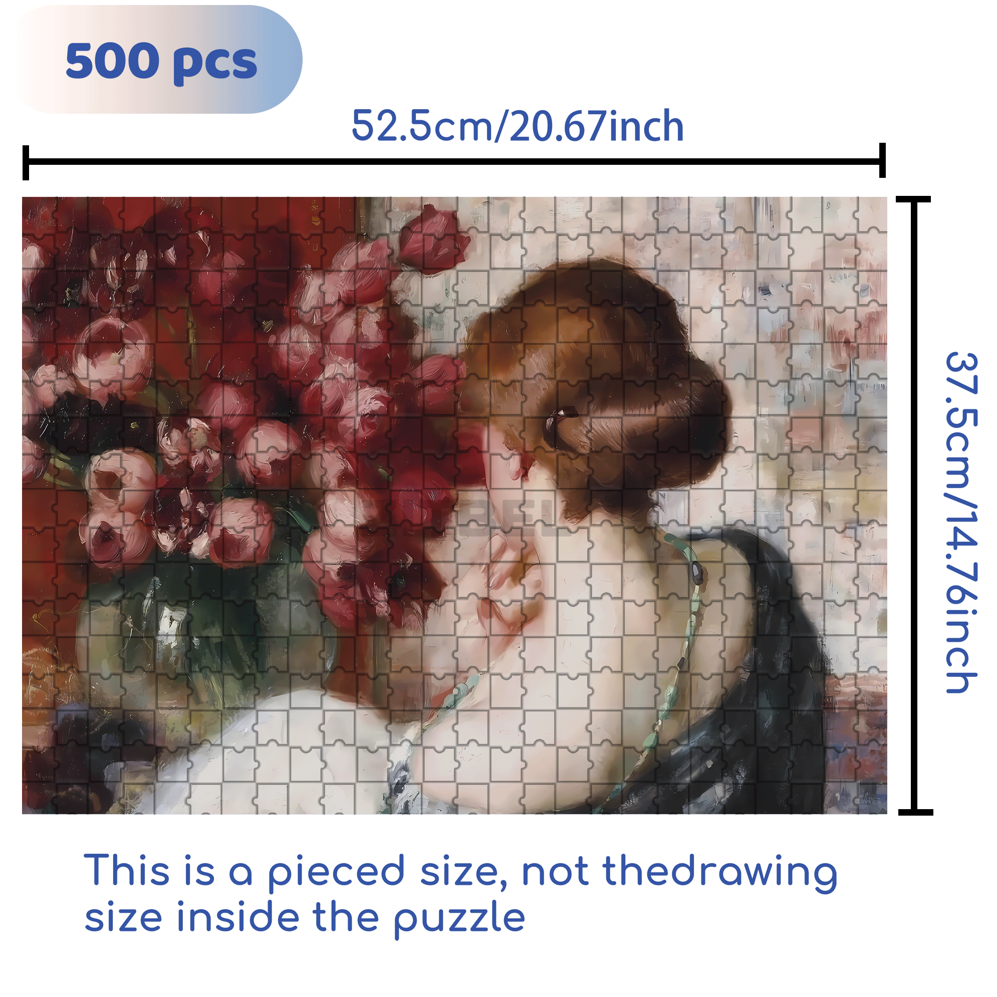 Lover's Back View 500pcs/1000pcs Jigsaw Puzzle, Scratch-Resistant, Interactive Family Game & Brain-Boosting DIY Decor, Perfect for Halloween, Christmas & New Year Gifts, Family Puzzle Game