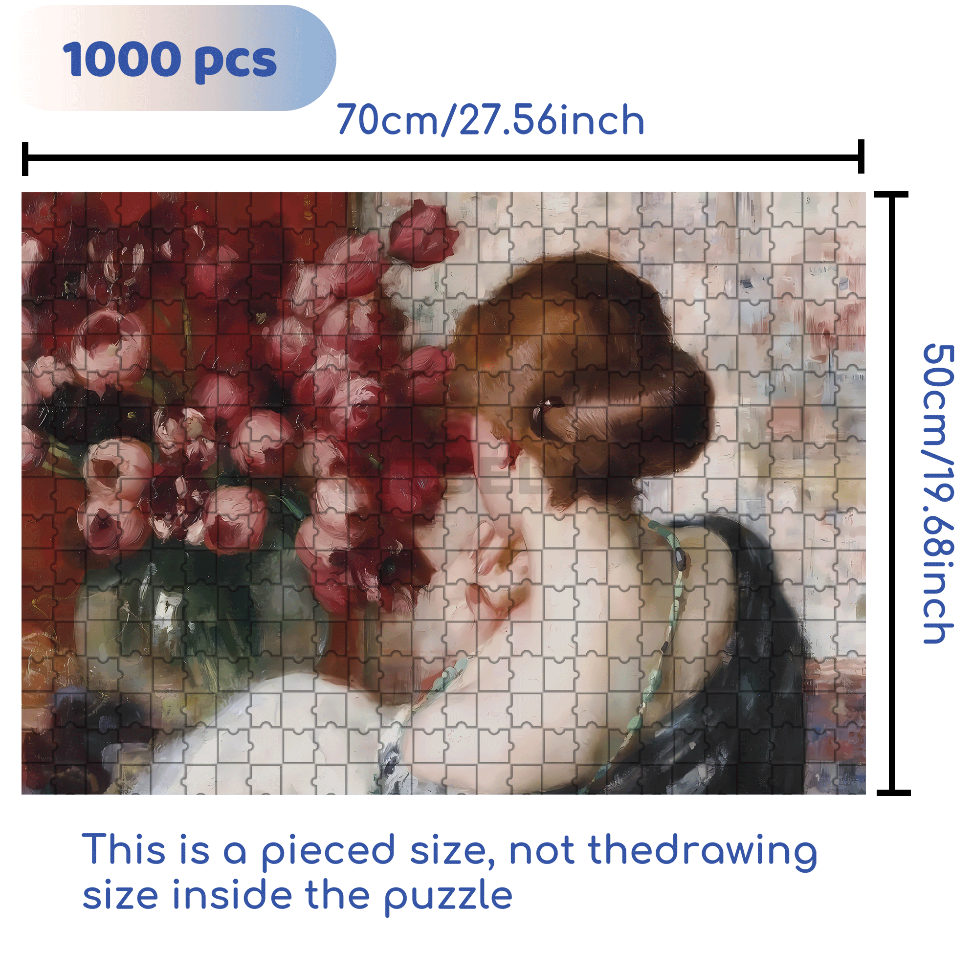 Lover's Back View 500pcs/1000pcs Jigsaw Puzzle, Scratch-Resistant, Interactive Family Game & Brain-Boosting DIY Decor, Perfect for Halloween, Christmas & New Year Gifts, Family Puzzle Game