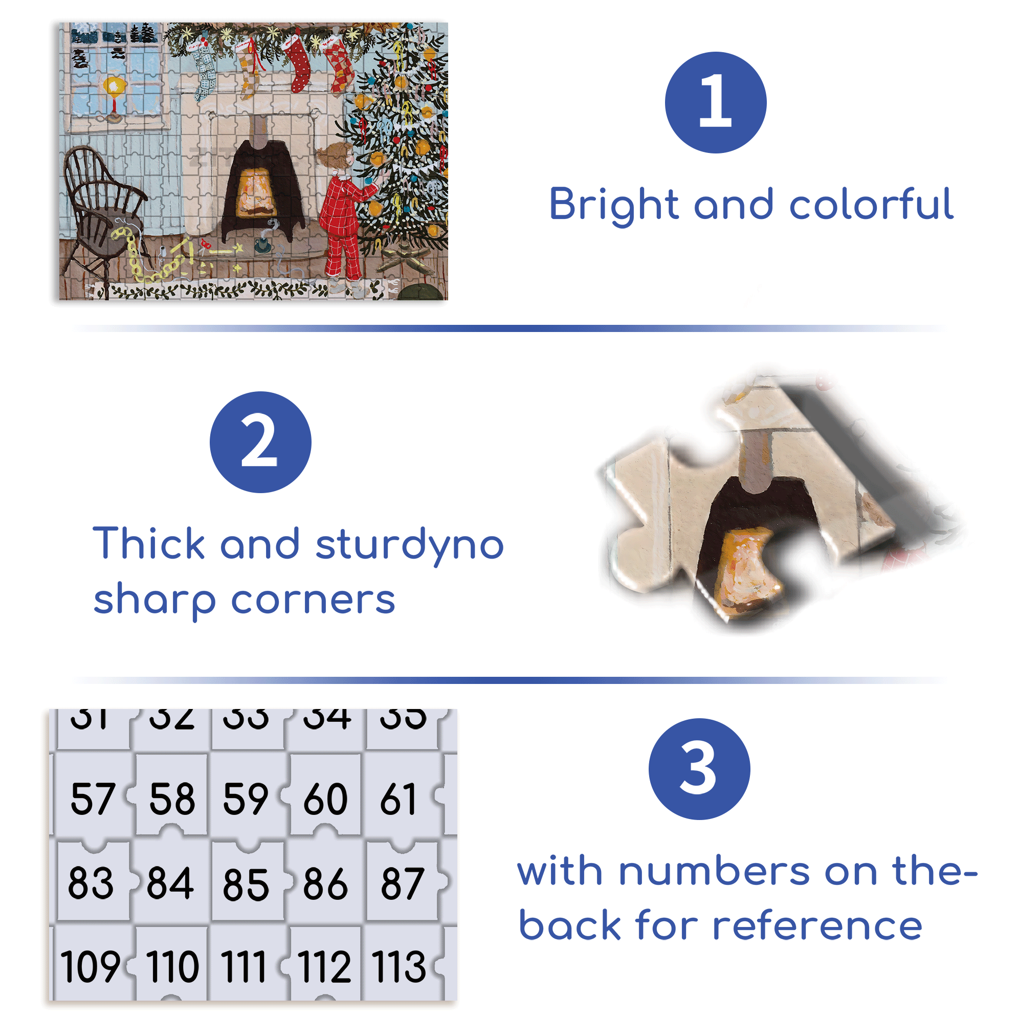 Merry and Bright 500pcs/1000pcs Jigsaw Puzzle, Scratch-Resistant, Interactive Family Game & Brain-Boosting DIY Decor, Perfect for Halloween, Christmas & New Year Gifts, Family Puzzle Game