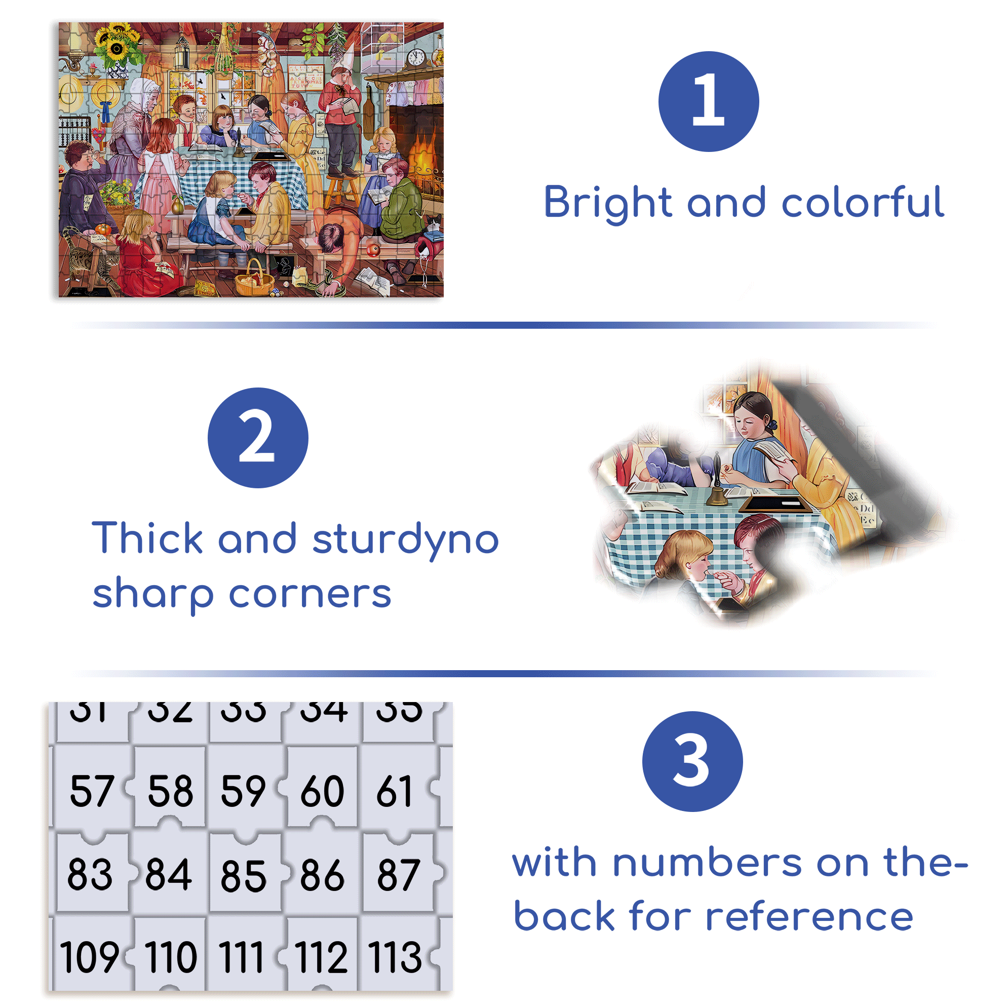 Miss Prinns Prairie School 500pcs/1000pcs Jigsaw Puzzle, Scratch-Resistant, Interactive Family Game & Brain-Boosting DIY Decor, Perfect for Halloween, Christmas & New Year Gifts, Family Puzzle Game