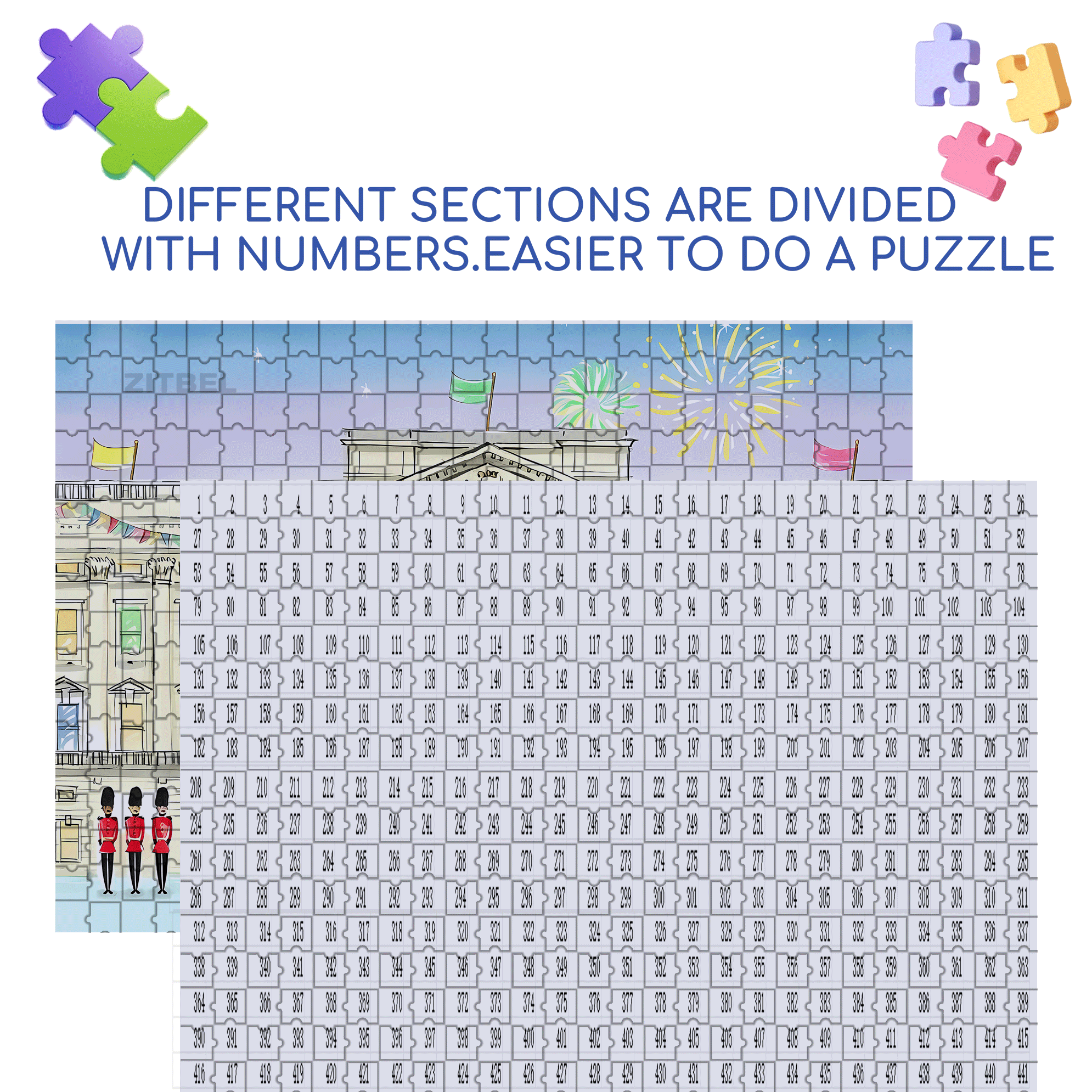National Day 500pcs/1000pcs Jigsaw Puzzle, Scratch-Resistant, Interactive Family Game & Brain-Boosting DIY Decor, Perfect for Halloween, Christmas & New Year Gifts, Family Puzzle Game
