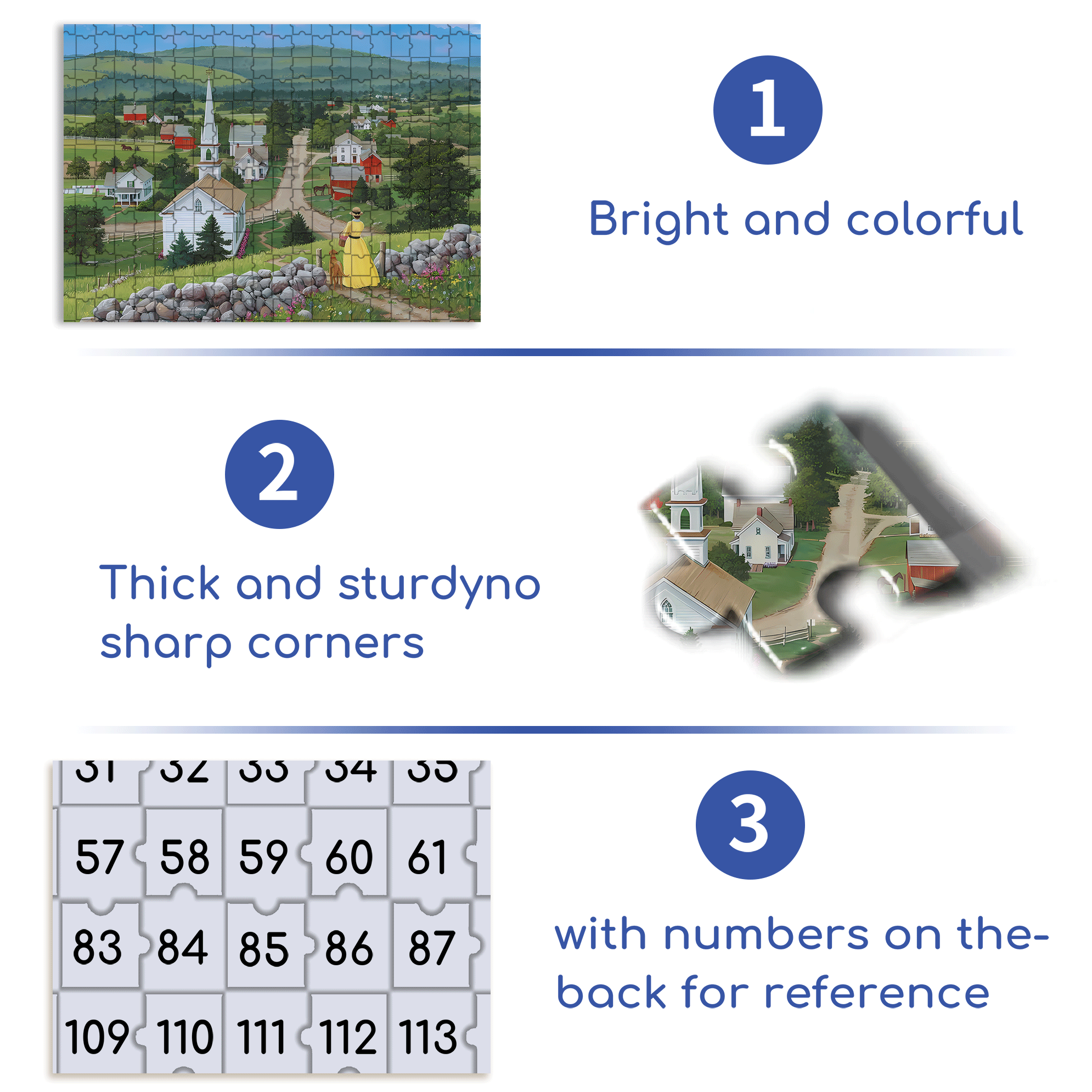 Our Town 500pcs/1000pcs Jigsaw Puzzle, Scratch-Resistant, Interactive Family Game & Brain-Boosting DIY Decor, Perfect for Halloween, Christmas & New Year Gifts, Family Puzzle Game
