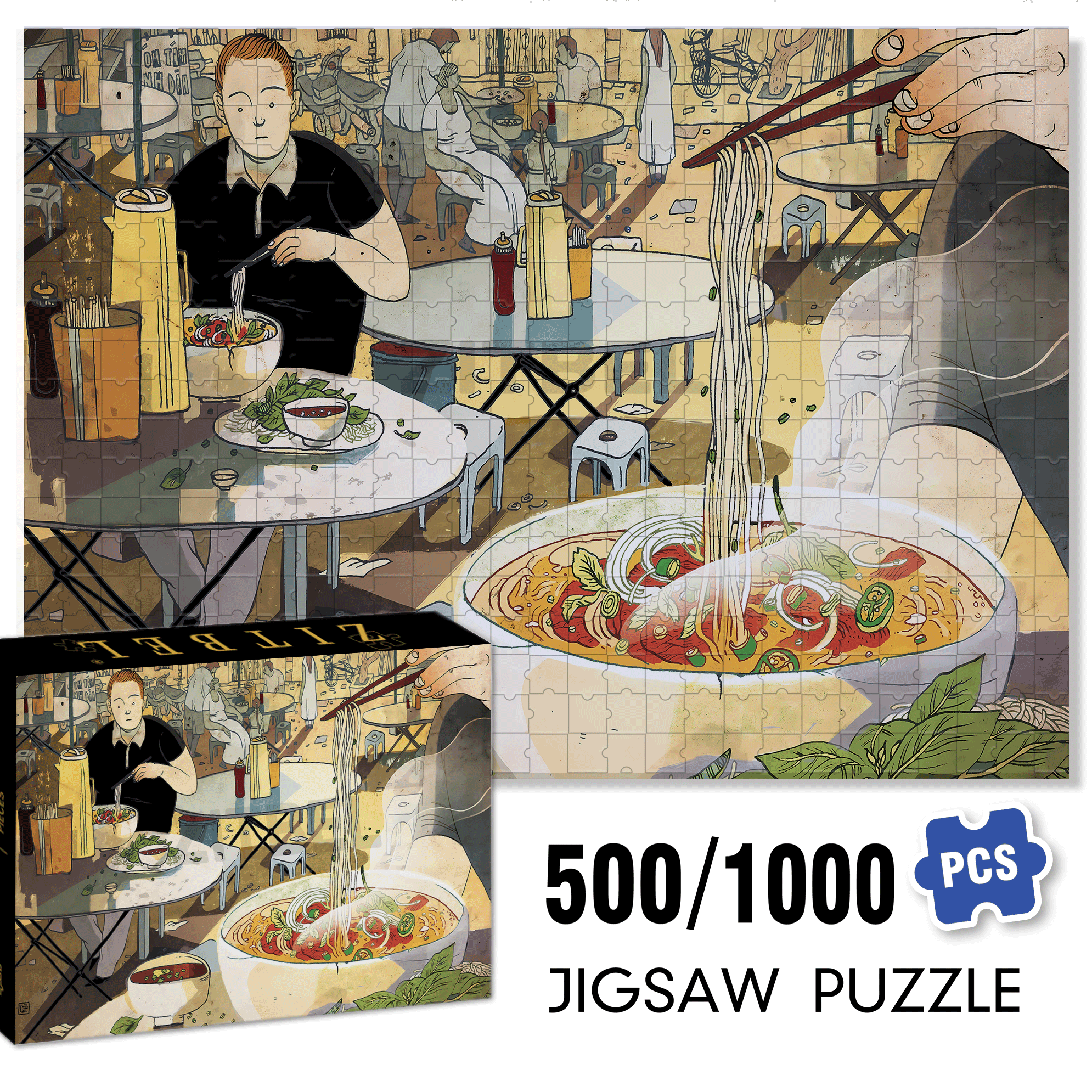 PHO 500pcs/1000pcs Jigsaw Puzzle, Scratch-Resistant, Interactive Family Game & Brain-Boosting DIY Decor, Perfect for Halloween, Christmas & New Year Gifts, Family Puzzle Game