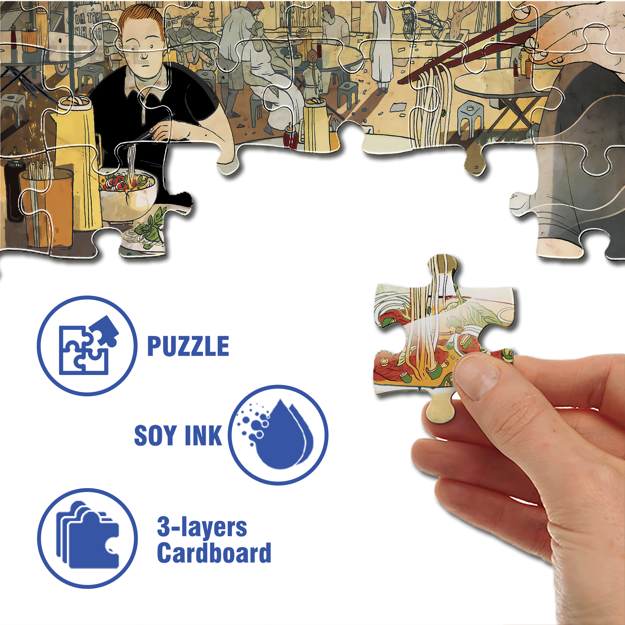 PHO 500pcs/1000pcs Jigsaw Puzzle, Scratch-Resistant, Interactive Family Game & Brain-Boosting DIY Decor, Perfect for Halloween, Christmas & New Year Gifts, Family Puzzle Game
