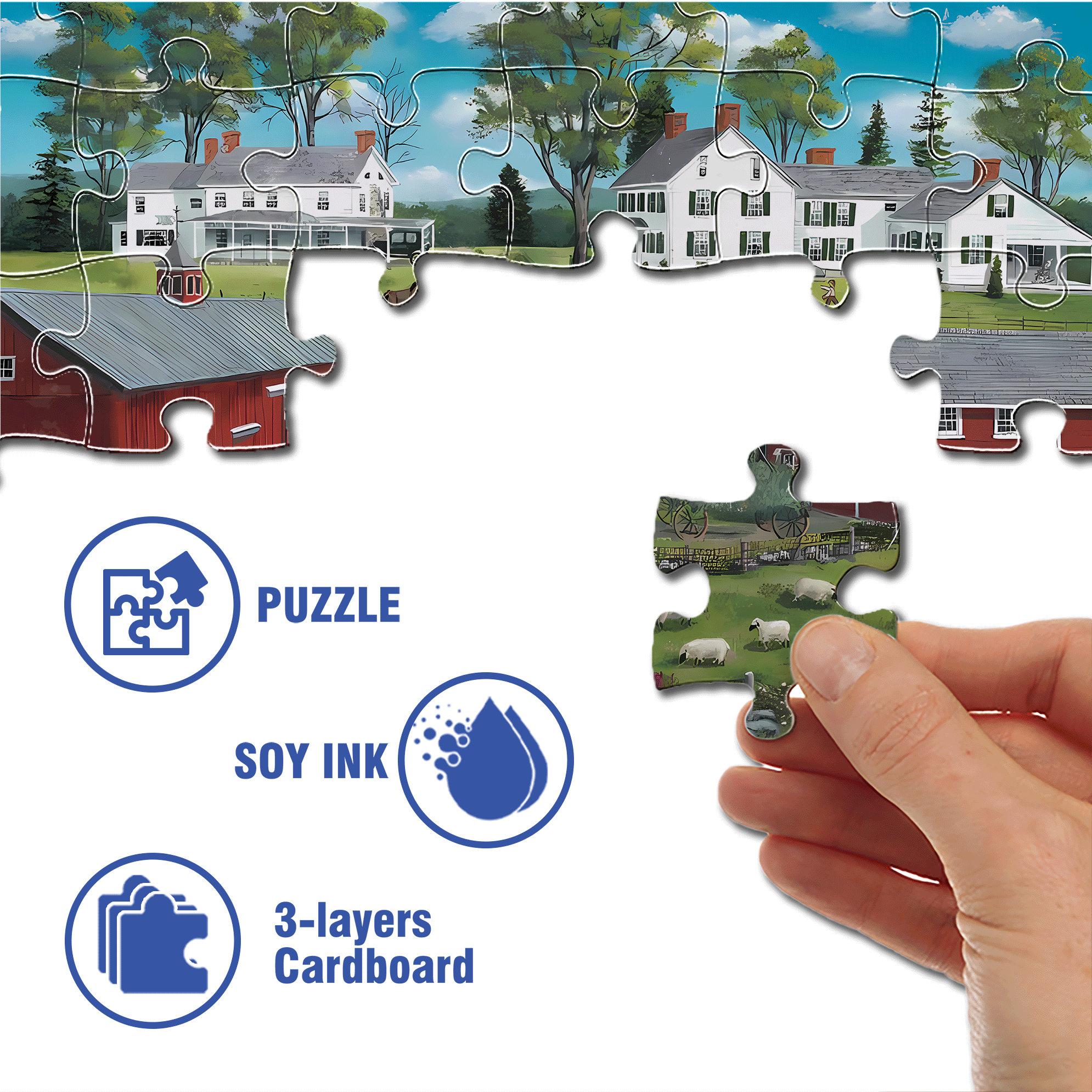 Picking Flowers 2 500pcs/1000pcs Jigsaw Puzzle, Scratch-Resistant, Interactive Family Game & Brain-Boosting DIY Decor, Perfect for Halloween, Christmas & New Year Gifts, Family Puzzle Game
