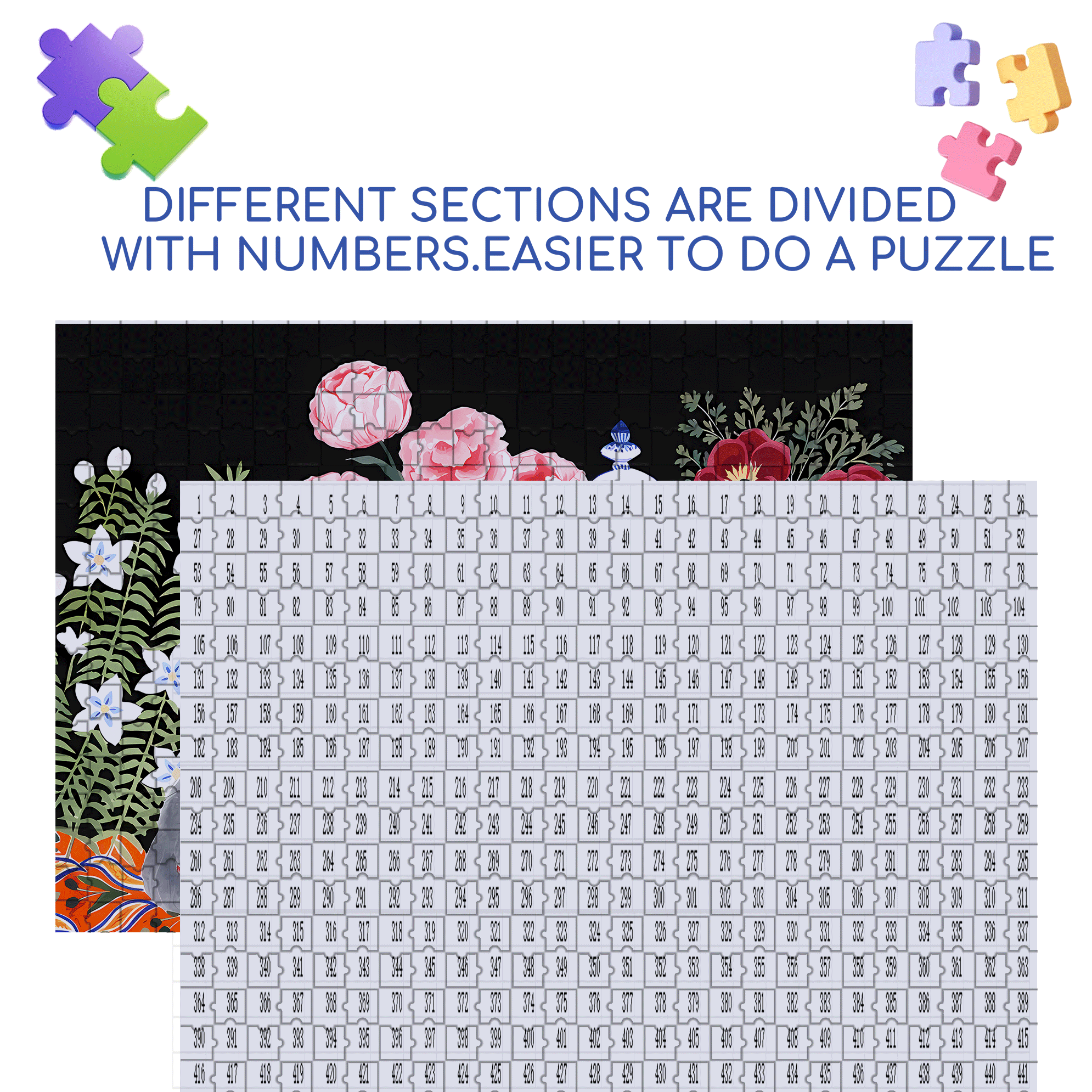Porcelaine 500pcs/1000pcs Jigsaw Puzzle, Scratch-Resistant, Interactive Family Game & Brain-Boosting DIY Decor, Perfect for Halloween, Christmas & New Year Gifts, Family Puzzle Game