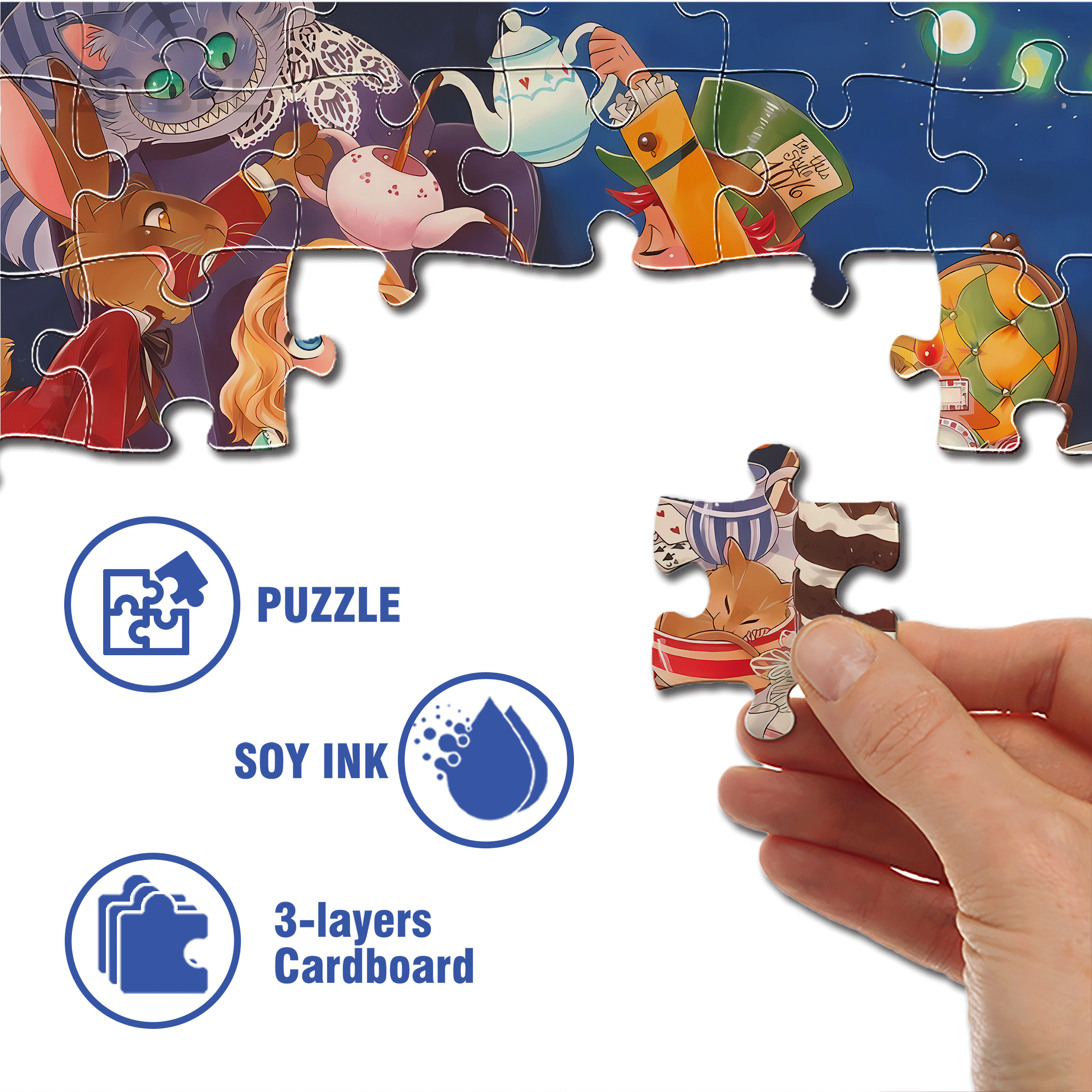 Pouring Tea 500pcs/1000pcs Jigsaw Puzzle, Scratch-Resistant, Interactive Family Game & Brain-Boosting DIY Decor, Perfect for Halloween, Christmas & New Year Gifts, Family Puzzle Game