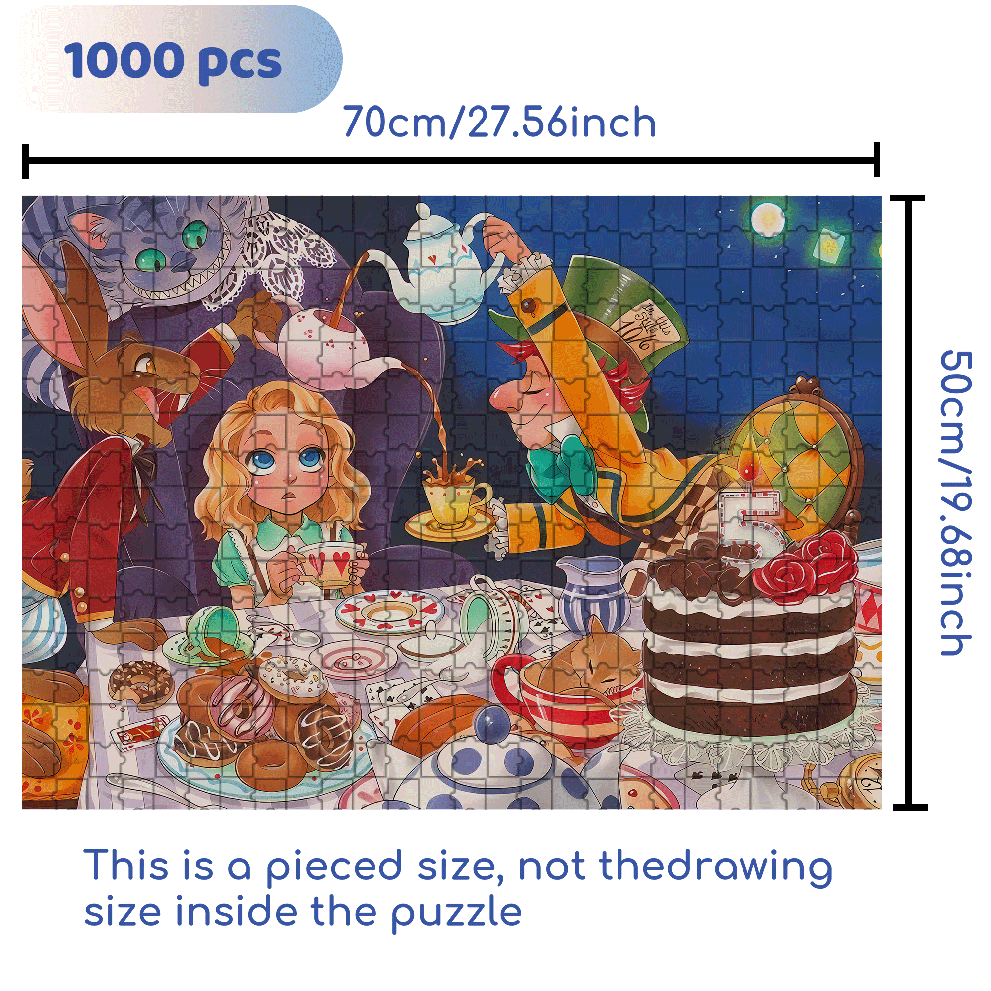 Pouring Tea 500pcs/1000pcs Jigsaw Puzzle, Scratch-Resistant, Interactive Family Game & Brain-Boosting DIY Decor, Perfect for Halloween, Christmas & New Year Gifts, Family Puzzle Game