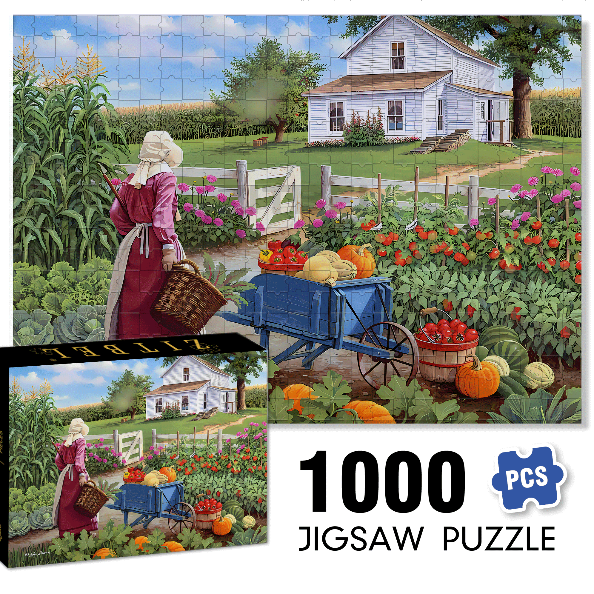 Ripe and Ready 500pcs/1000pcs Jigsaw Puzzle, Scratch-Resistant, Interactive Family Game & Brain-Boosting DIY Decor, Perfect for Halloween, Christmas & New Year Gifts, Family Puzzle Game
