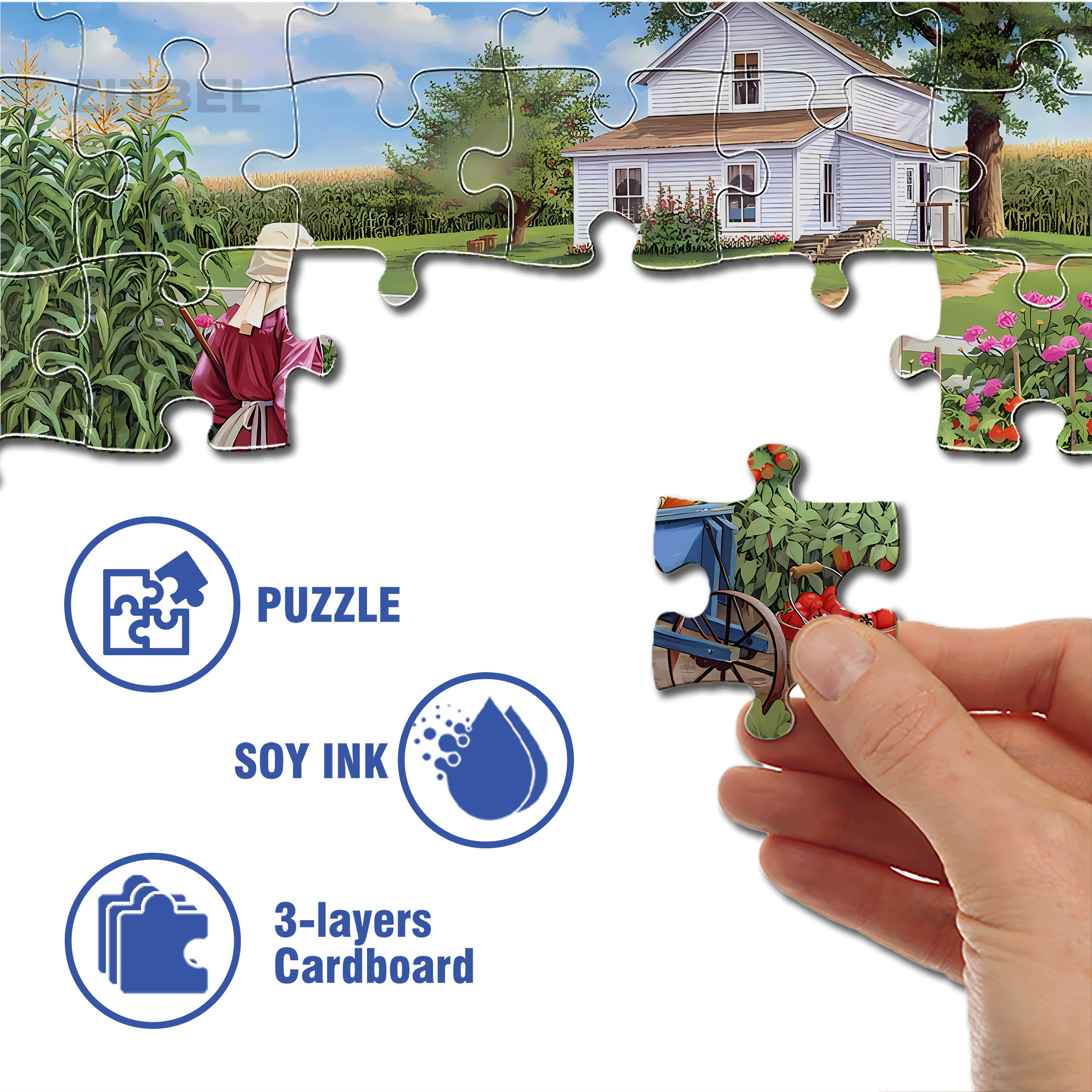 Ripe and Ready 500pcs/1000pcs Jigsaw Puzzle, Scratch-Resistant, Interactive Family Game & Brain-Boosting DIY Decor, Perfect for Halloween, Christmas & New Year Gifts, Family Puzzle Game