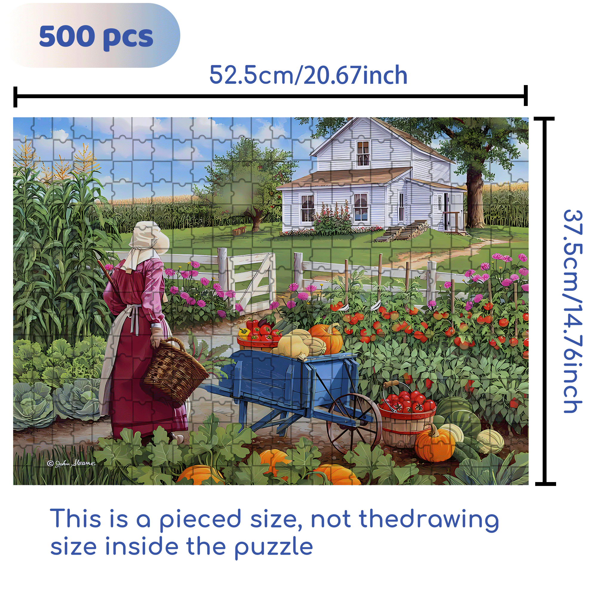 Ripe and Ready 500pcs/1000pcs Jigsaw Puzzle, Scratch-Resistant, Interactive Family Game & Brain-Boosting DIY Decor, Perfect for Halloween, Christmas & New Year Gifts, Family Puzzle Game