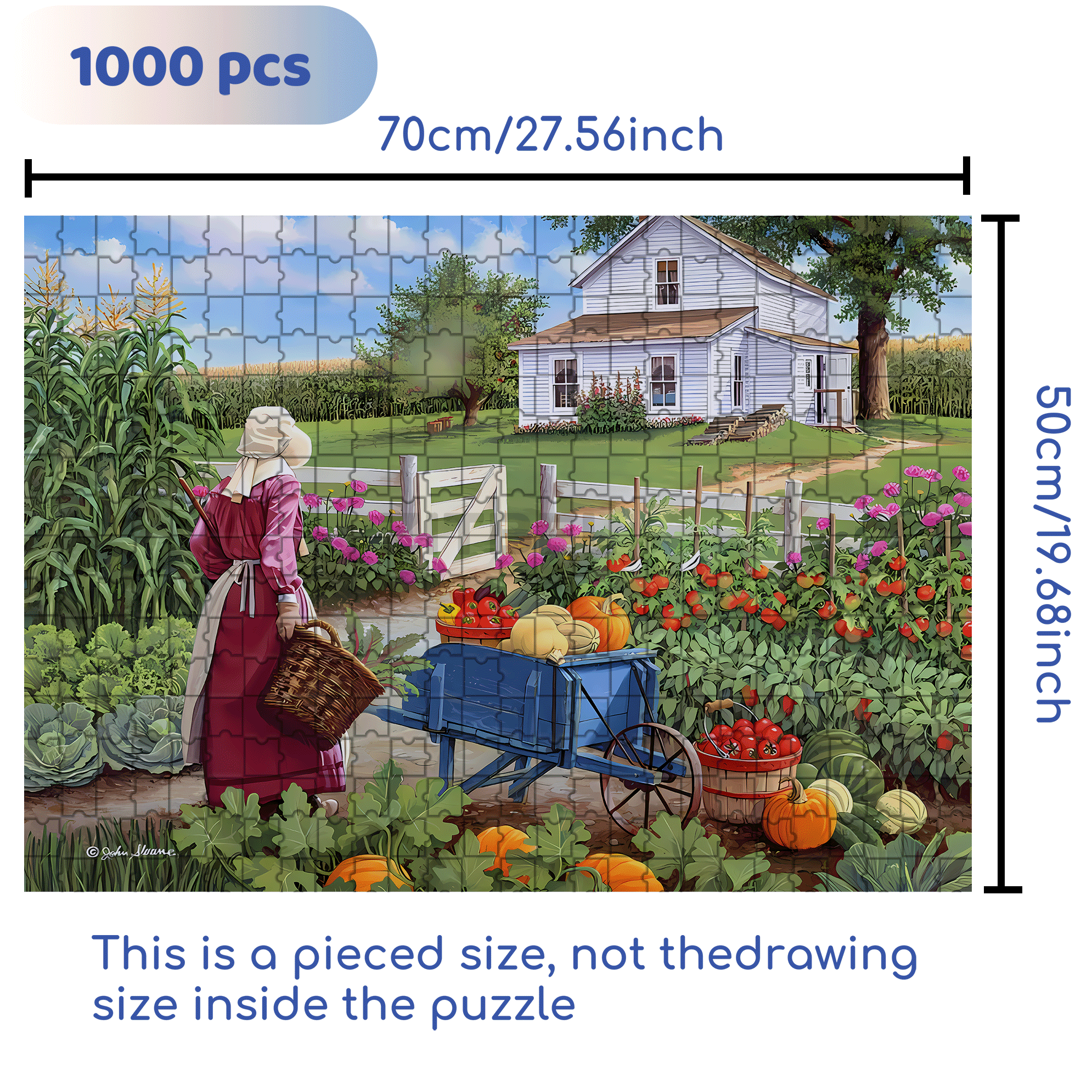 Ripe and Ready 500pcs/1000pcs Jigsaw Puzzle, Scratch-Resistant, Interactive Family Game & Brain-Boosting DIY Decor, Perfect for Halloween, Christmas & New Year Gifts, Family Puzzle Game