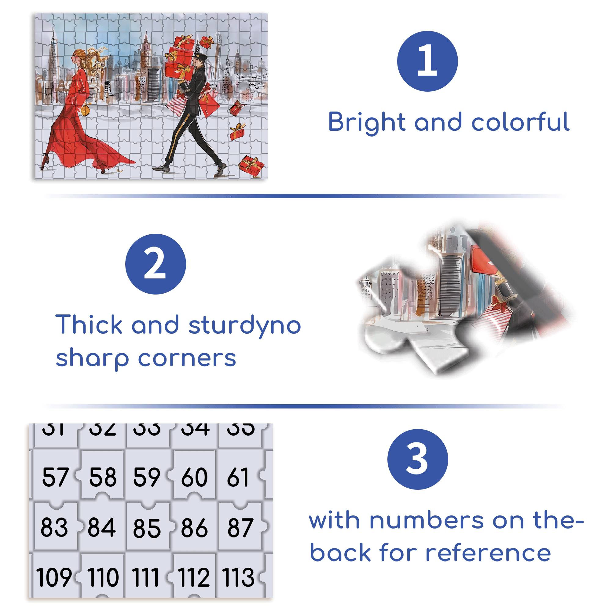 Shopping Concierge 500pcs/1000pcs Jigsaw Puzzle, Scratch-Resistant, Interactive Family Game & Brain-Boosting DIY Decor, Perfect for Halloween, Christmas & New Year Gifts, Family Puzzle Game
