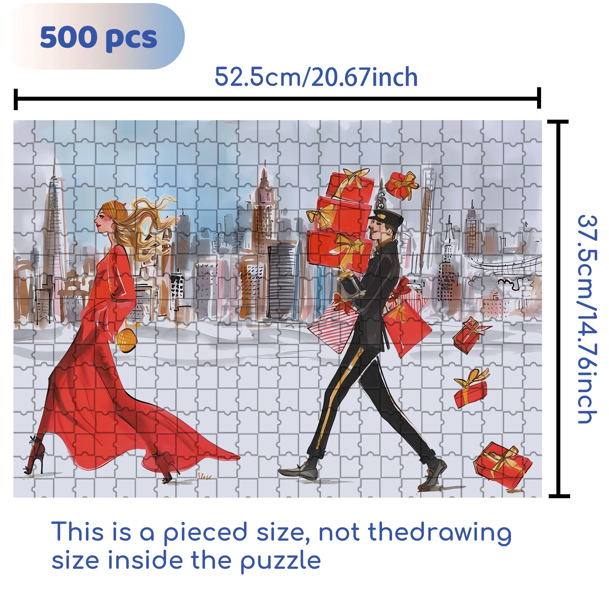 Shopping Concierge 500pcs/1000pcs Jigsaw Puzzle, Scratch-Resistant, Interactive Family Game & Brain-Boosting DIY Decor, Perfect for Halloween, Christmas & New Year Gifts, Family Puzzle Game