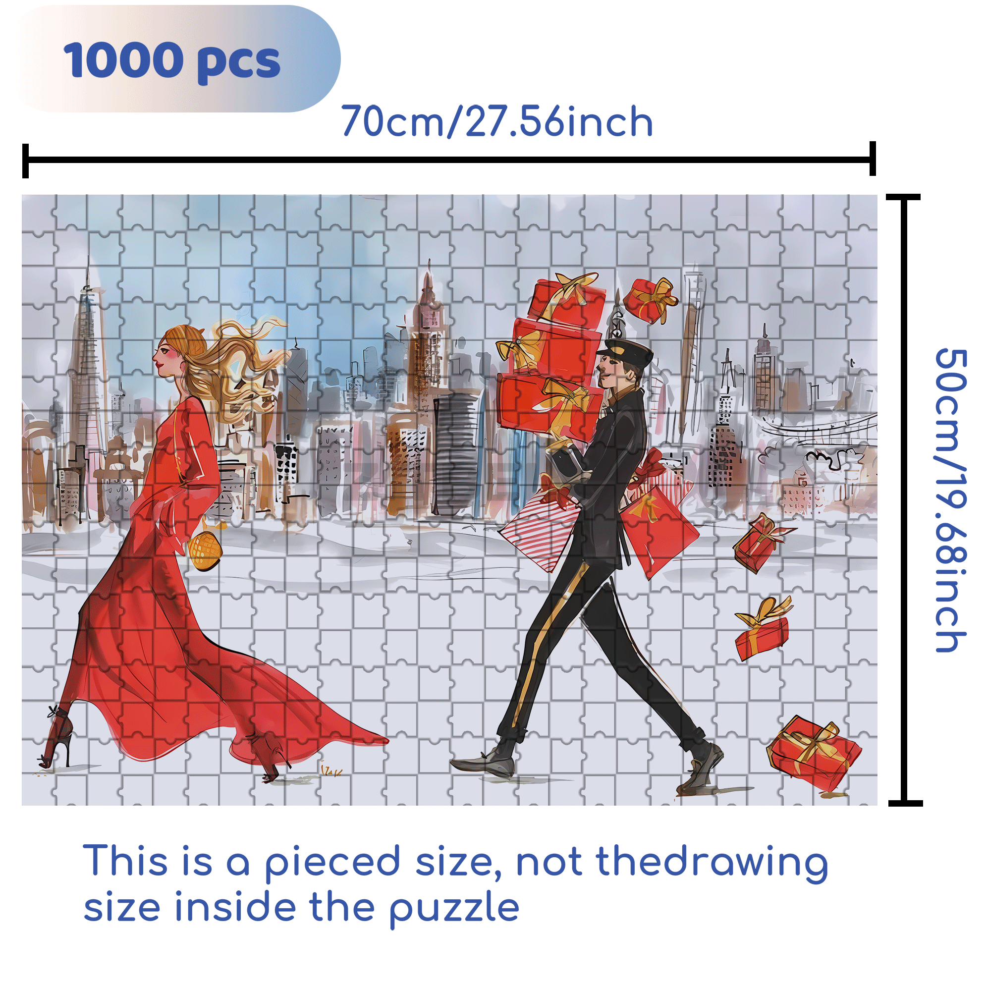 Shopping Concierge 500pcs/1000pcs Jigsaw Puzzle, Scratch-Resistant, Interactive Family Game & Brain-Boosting DIY Decor, Perfect for Halloween, Christmas & New Year Gifts, Family Puzzle Game