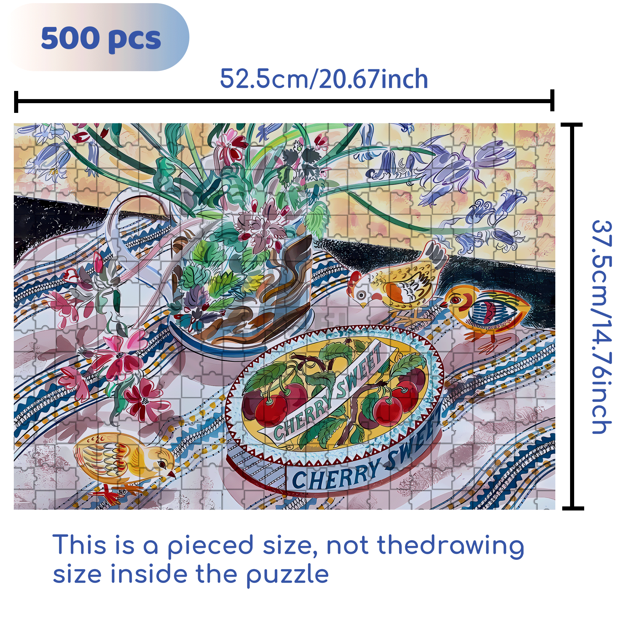 Still Life with Toy Chicks 500pcs/1000pcs Jigsaw Puzzle, Scratch-Resistant, Interactive Family Game & Brain-Boosting DIY Decor, Perfect for Halloween, Christmas & New Year Gifts, Family Puzzle Game