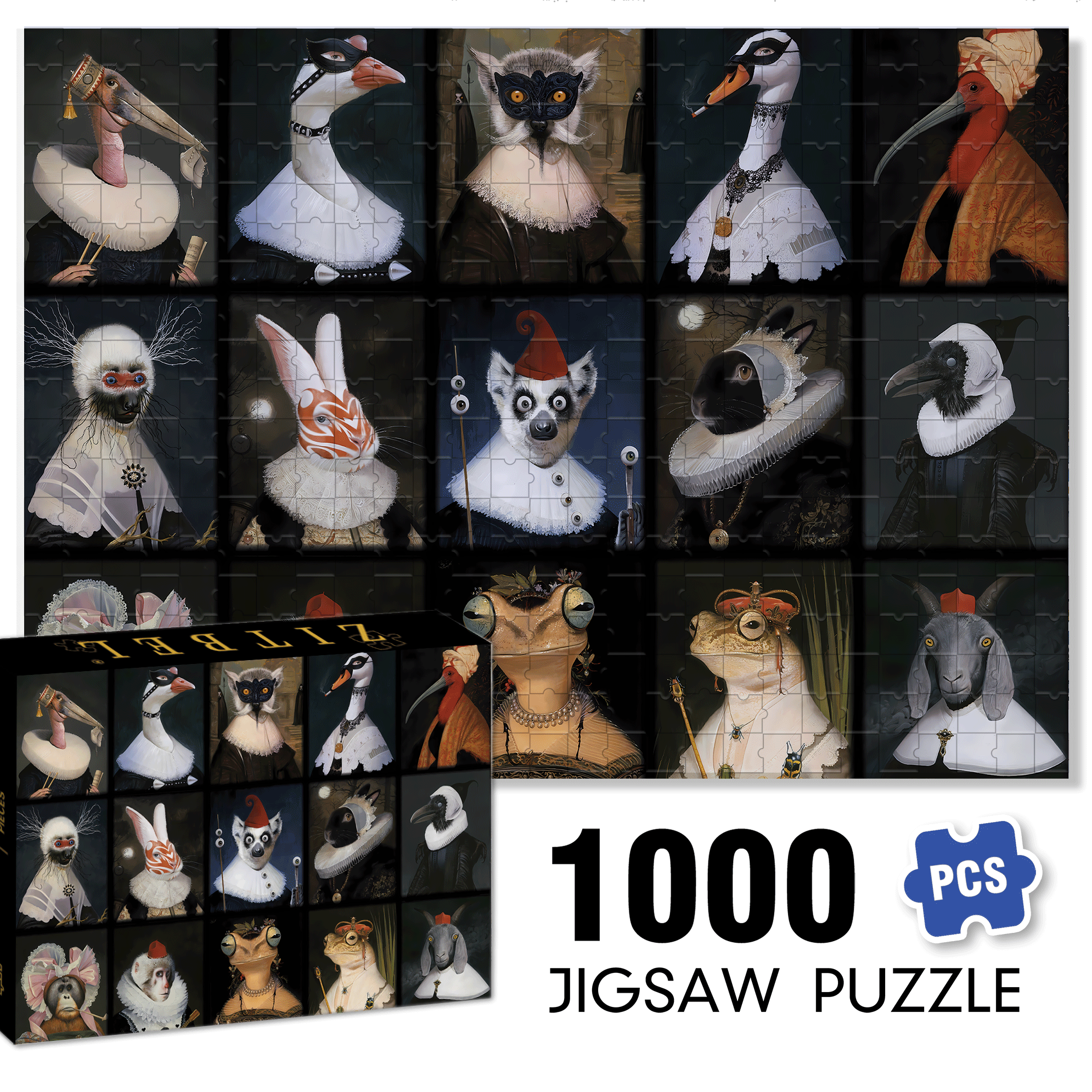 Strange Dreams 500pcs/1000pcs Jigsaw Puzzle, Scratch-Resistant, Interactive Family Game & Brain-Boosting DIY Decor, Perfect for Halloween, Christmas & New Year Gifts, Family Puzzle Game