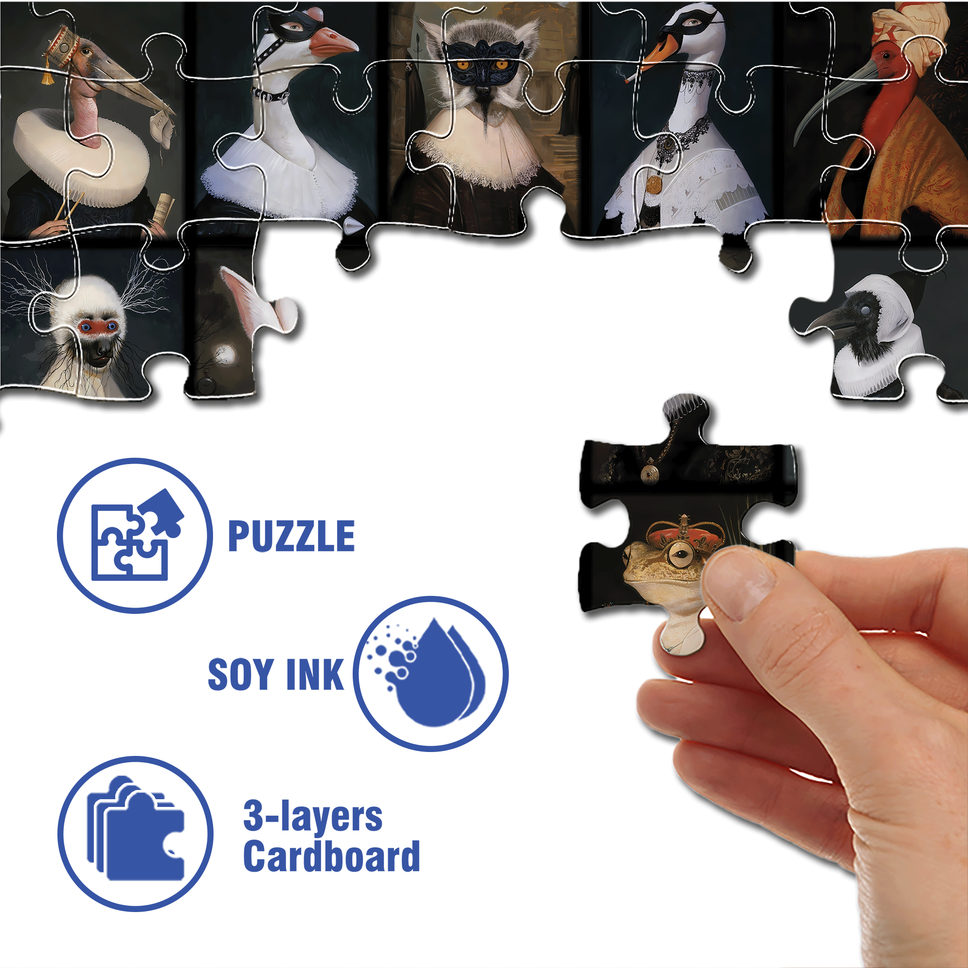 Strange Dreams 500pcs/1000pcs Jigsaw Puzzle, Scratch-Resistant, Interactive Family Game & Brain-Boosting DIY Decor, Perfect for Halloween, Christmas & New Year Gifts, Family Puzzle Game
