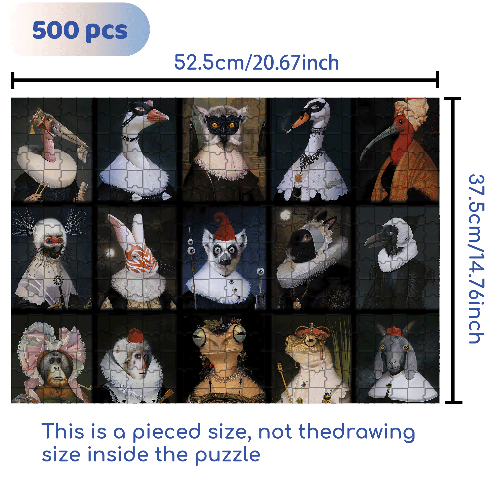 Strange Dreams 500pcs/1000pcs Jigsaw Puzzle, Scratch-Resistant, Interactive Family Game & Brain-Boosting DIY Decor, Perfect for Halloween, Christmas & New Year Gifts, Family Puzzle Game