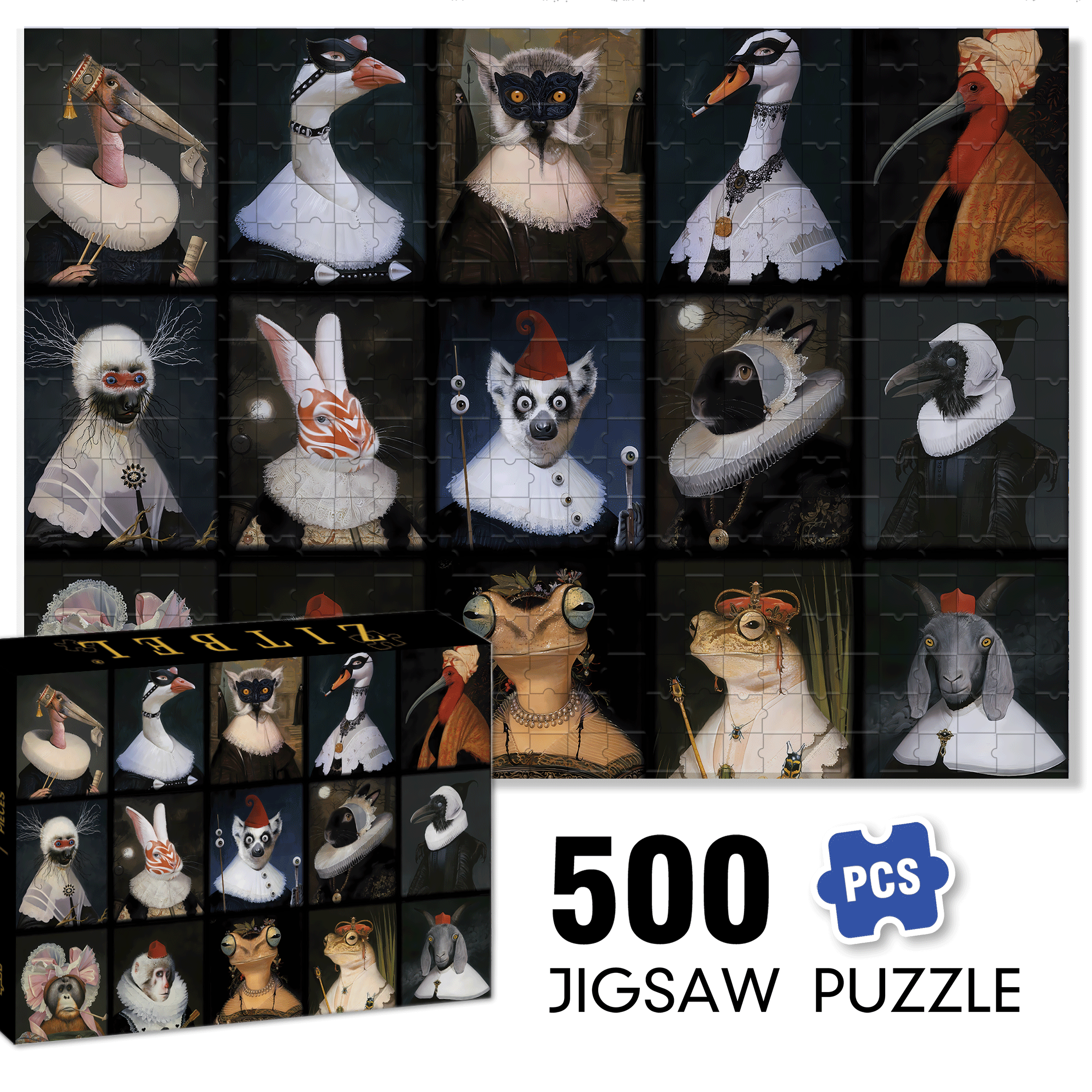 Strange Dreams 500pcs/1000pcs Jigsaw Puzzle, Scratch-Resistant, Interactive Family Game & Brain-Boosting DIY Decor, Perfect for Halloween, Christmas & New Year Gifts, Family Puzzle Game