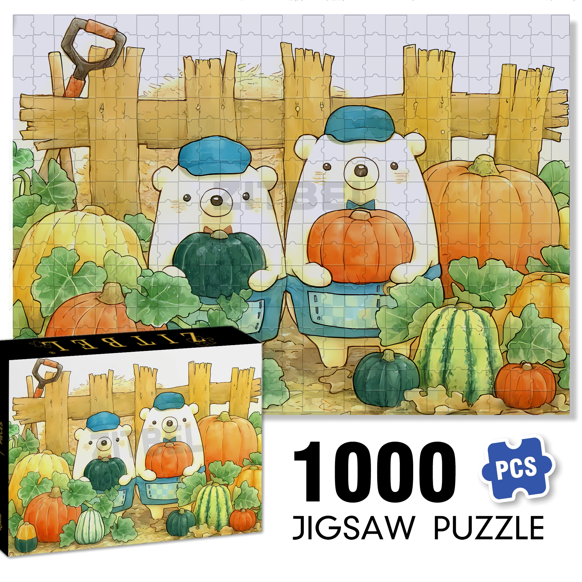 The Best Pumpkin 500pcs/1000pcs Jigsaw Puzzle, Scratch-Resistant, Interactive Family Game & Brain-Boosting DIY Decor, Perfect for Halloween, Christmas & New Year Gifts, Family Puzzle Game