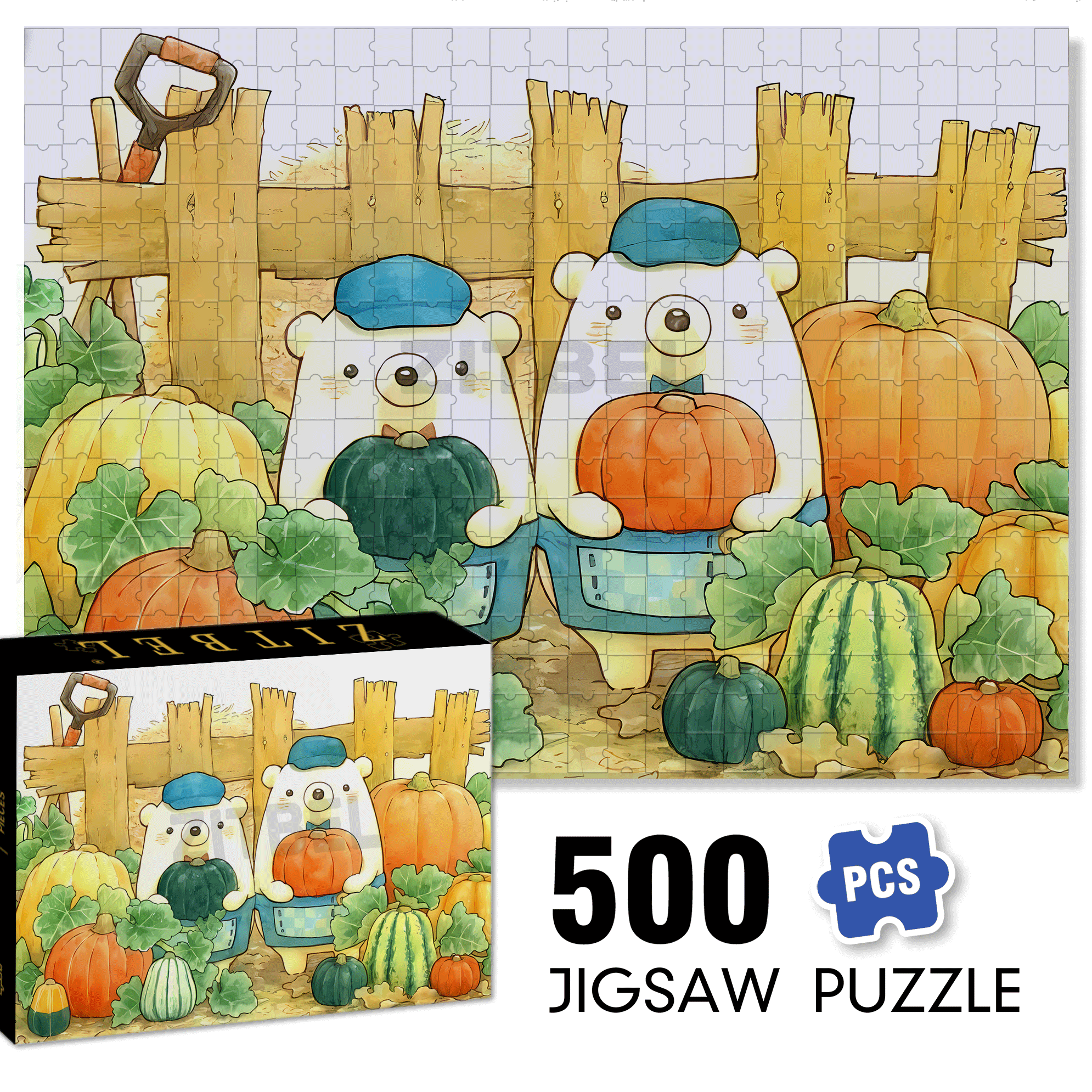 The Best Pumpkin 500pcs/1000pcs Jigsaw Puzzle, Scratch-Resistant, Interactive Family Game & Brain-Boosting DIY Decor, Perfect for Halloween, Christmas & New Year Gifts, Family Puzzle Game