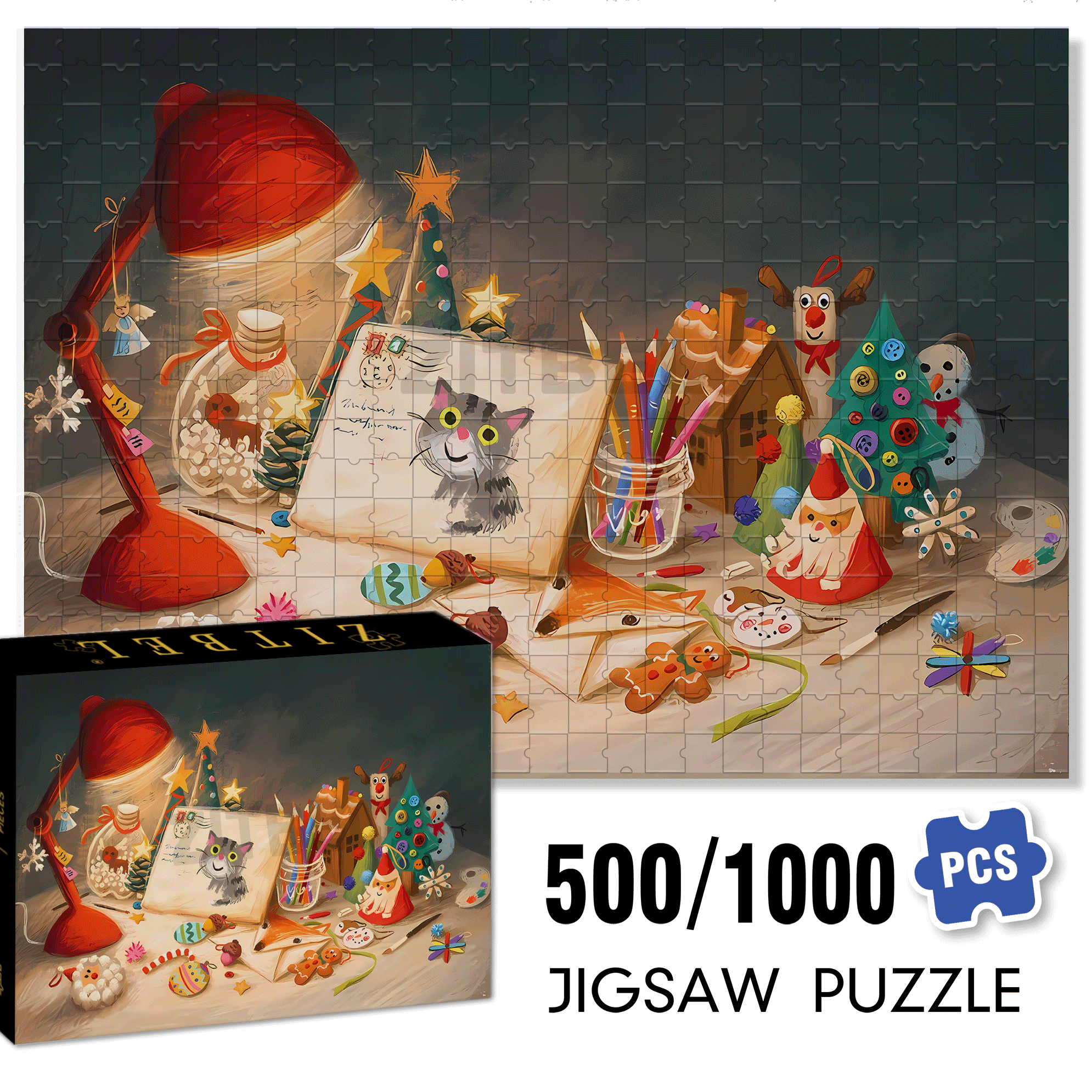 The Most Precious Thing 500pcs/1000pcs Jigsaw Puzzle, Scratch-Resistant, Interactive Family Game & Brain-Boosting DIY Decor, Perfect for Halloween, Christmas & New Year Gifts, Family Puzzle Game