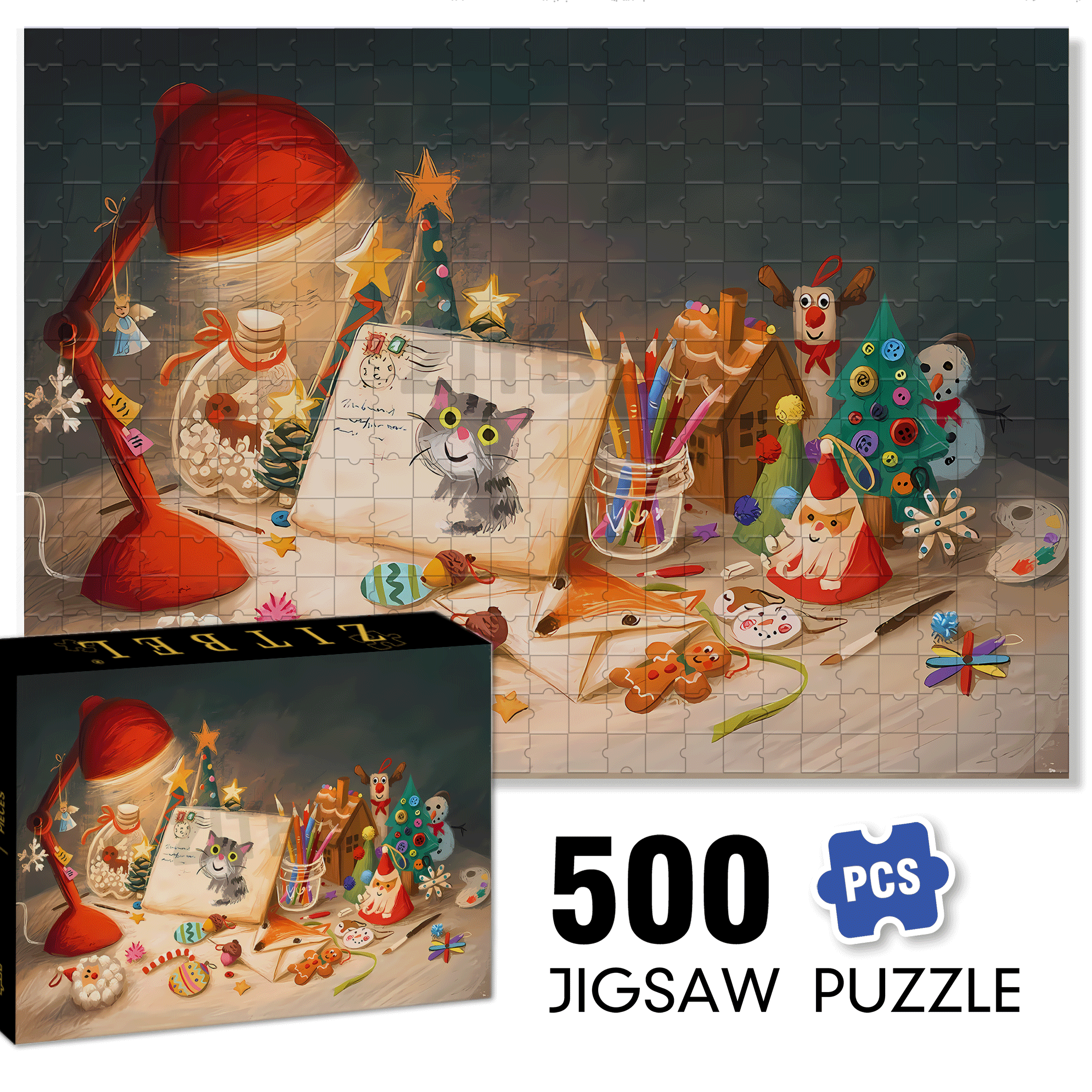 The Most Precious Thing 500pcs/1000pcs Jigsaw Puzzle, Scratch-Resistant, Interactive Family Game & Brain-Boosting DIY Decor, Perfect for Halloween, Christmas & New Year Gifts, Family Puzzle Game