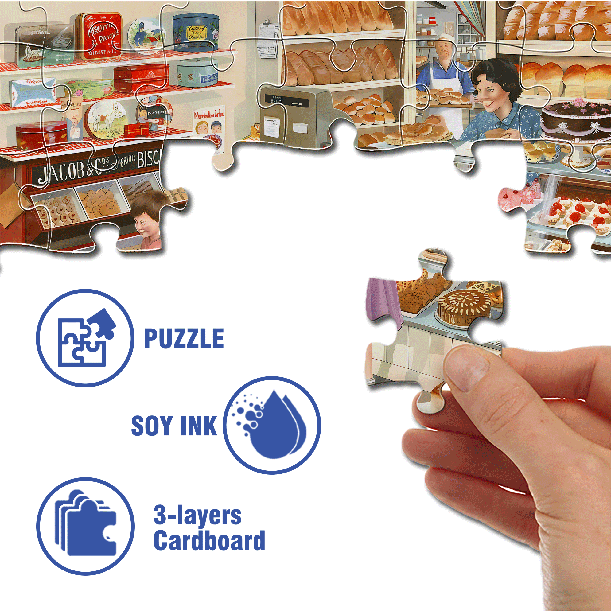Two Penny Treats 500pcs/1000pcs Jigsaw Puzzle, Scratch-Resistant, Interactive Family Game & Brain-Boosting DIY Decor, Perfect for Halloween, Christmas & New Year Gifts, Family Puzzle Game