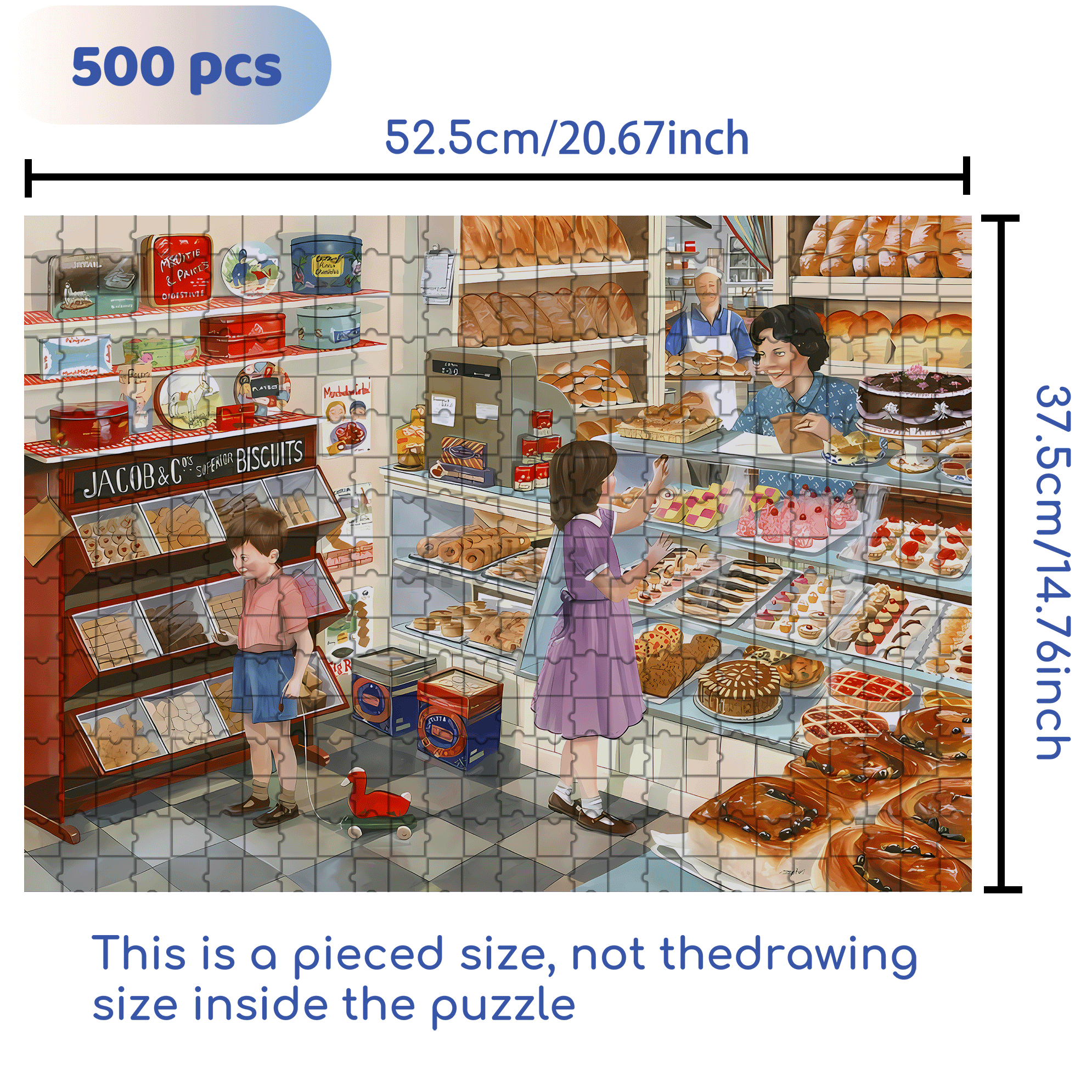 Two Penny Treats 500pcs/1000pcs Jigsaw Puzzle, Scratch-Resistant, Interactive Family Game & Brain-Boosting DIY Decor, Perfect for Halloween, Christmas & New Year Gifts, Family Puzzle Game