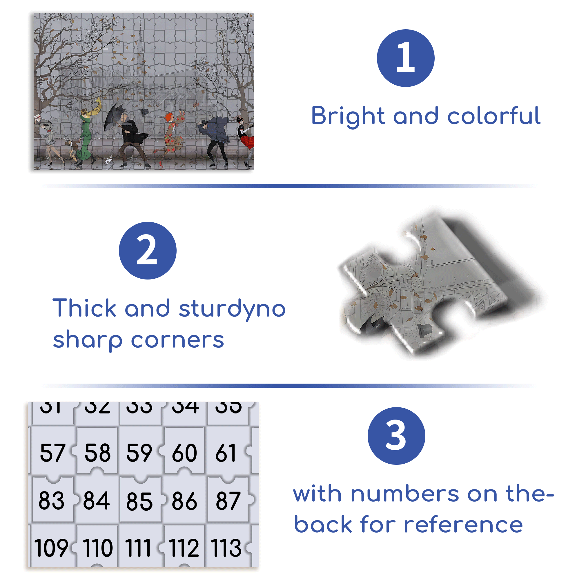 Windward 500pcs/1000pcs Jigsaw Puzzle, Scratch-Resistant, Interactive Family Game & Brain-Boosting DIY Decor, Perfect for Halloween, Christmas & New Year Gifts, Family Puzzle Game