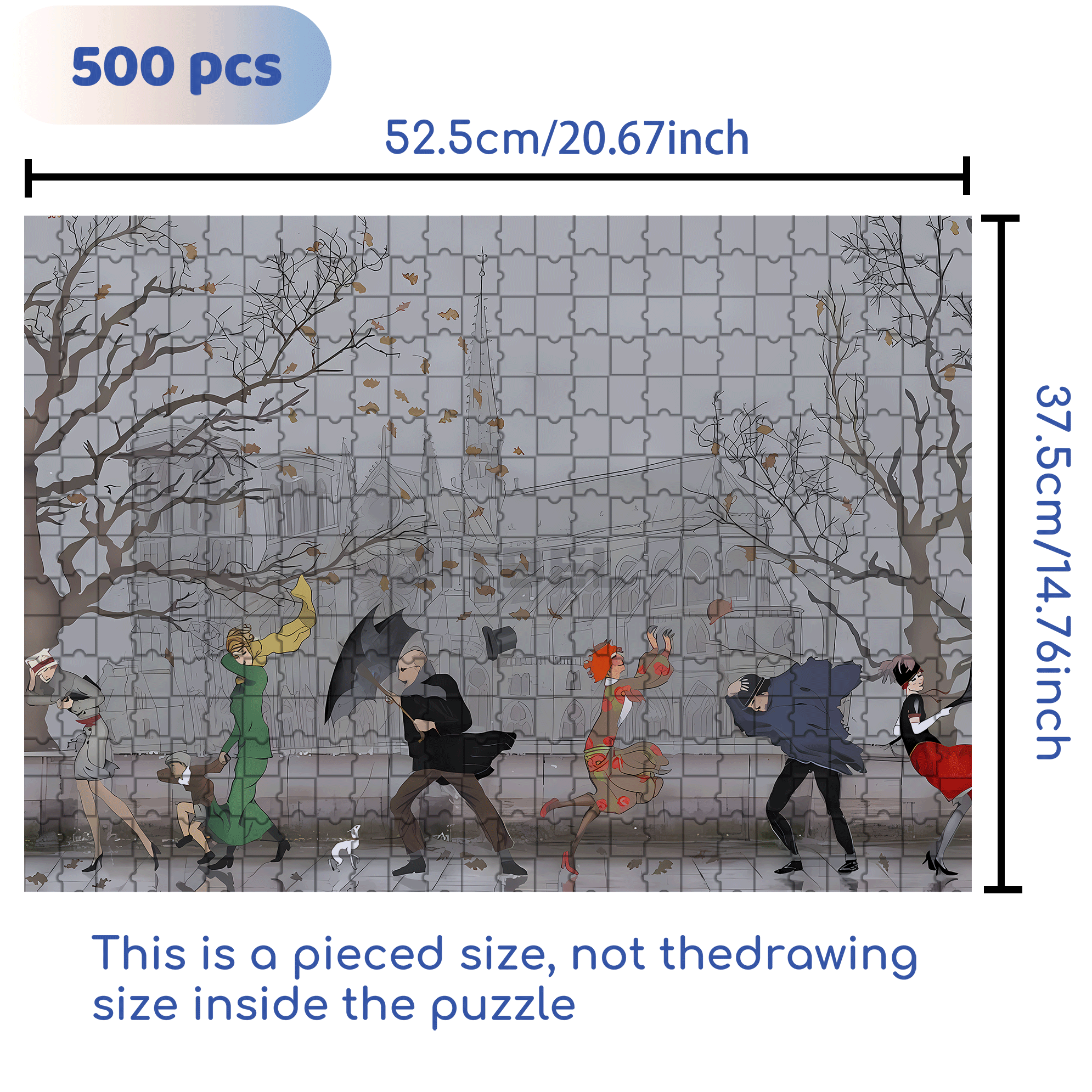 Windward 500pcs/1000pcs Jigsaw Puzzle, Scratch-Resistant, Interactive Family Game & Brain-Boosting DIY Decor, Perfect for Halloween, Christmas & New Year Gifts, Family Puzzle Game