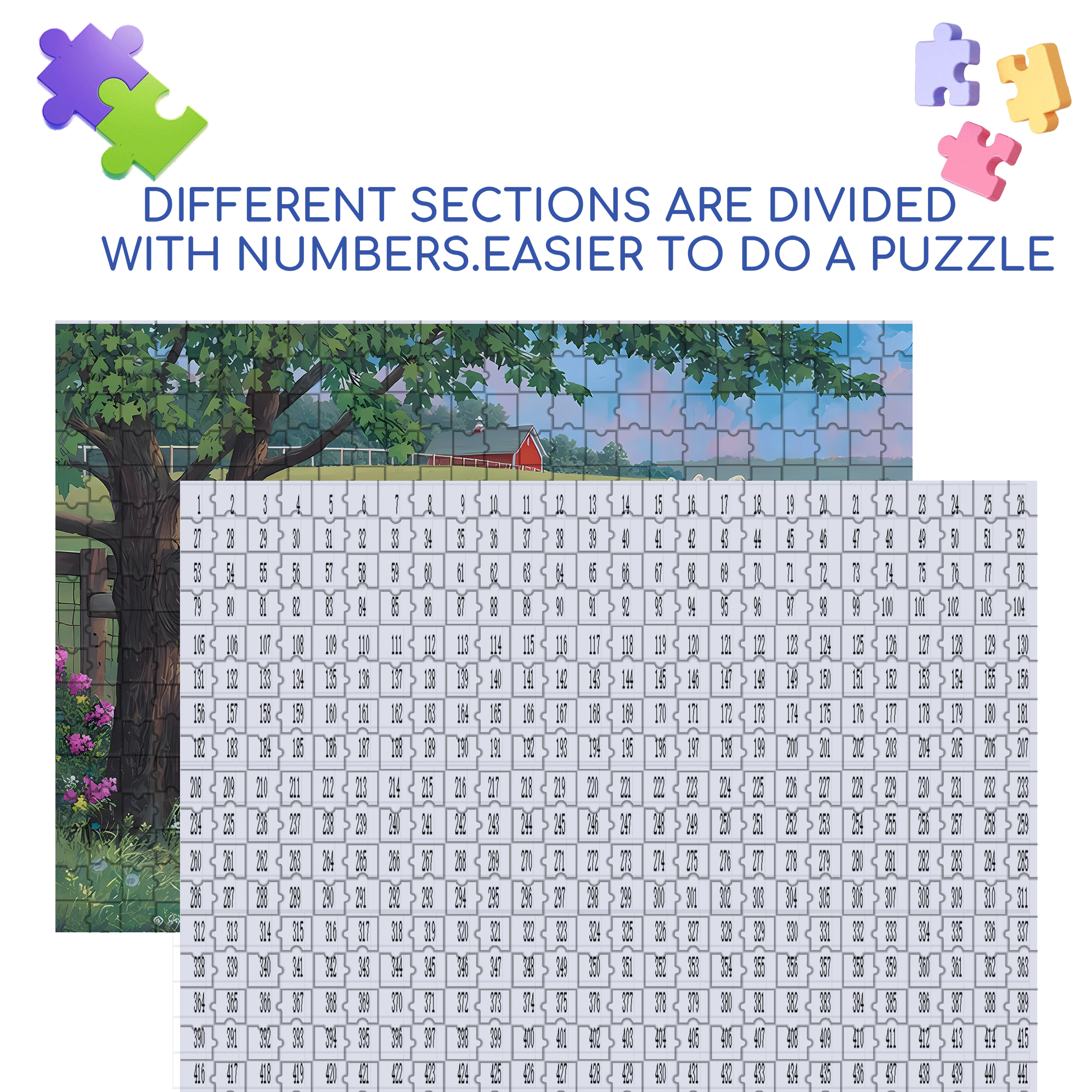Wool Gathering 500pcs/1000pcs Jigsaw Puzzle, Scratch-Resistant, Interactive Family Game & Brain-Boosting DIY Decor, Perfect for Halloween, Christmas & New Year Gifts, Family Puzzle Game