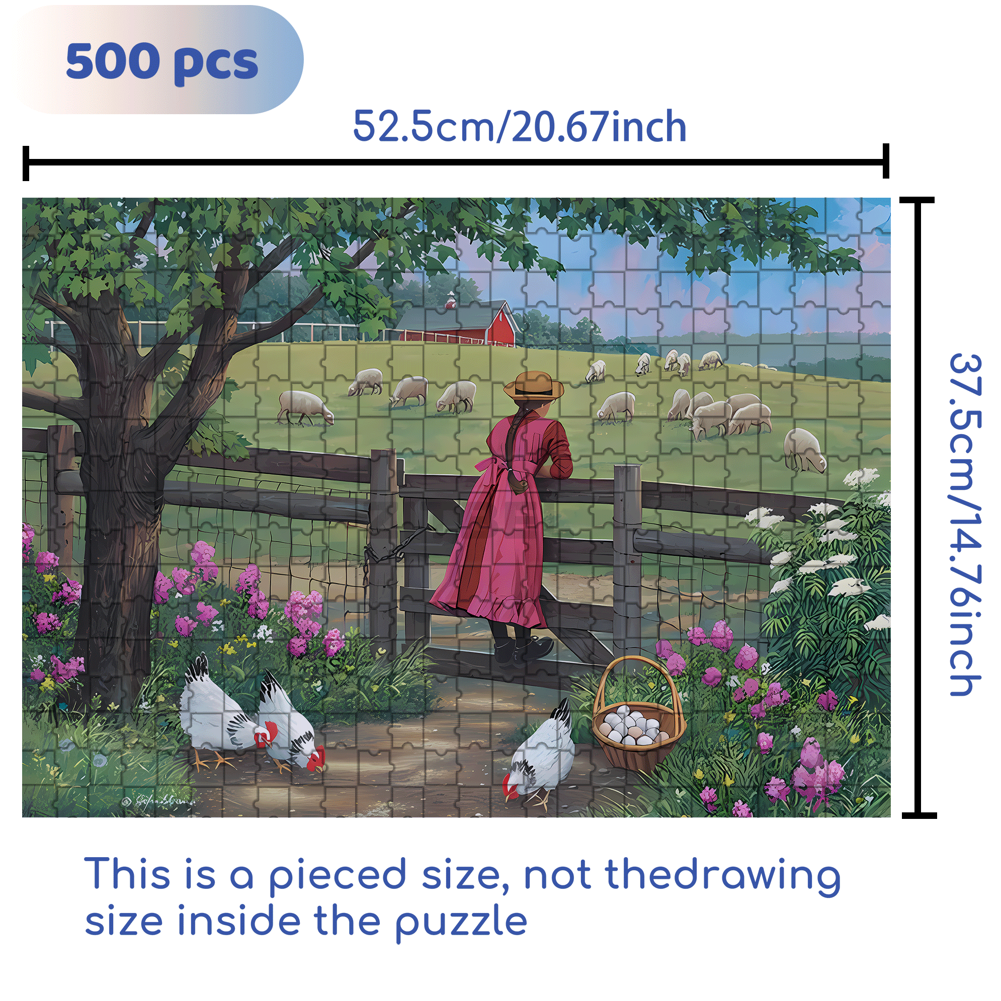 Wool Gathering 500pcs/1000pcs Jigsaw Puzzle, Scratch-Resistant, Interactive Family Game & Brain-Boosting DIY Decor, Perfect for Halloween, Christmas & New Year Gifts, Family Puzzle Game