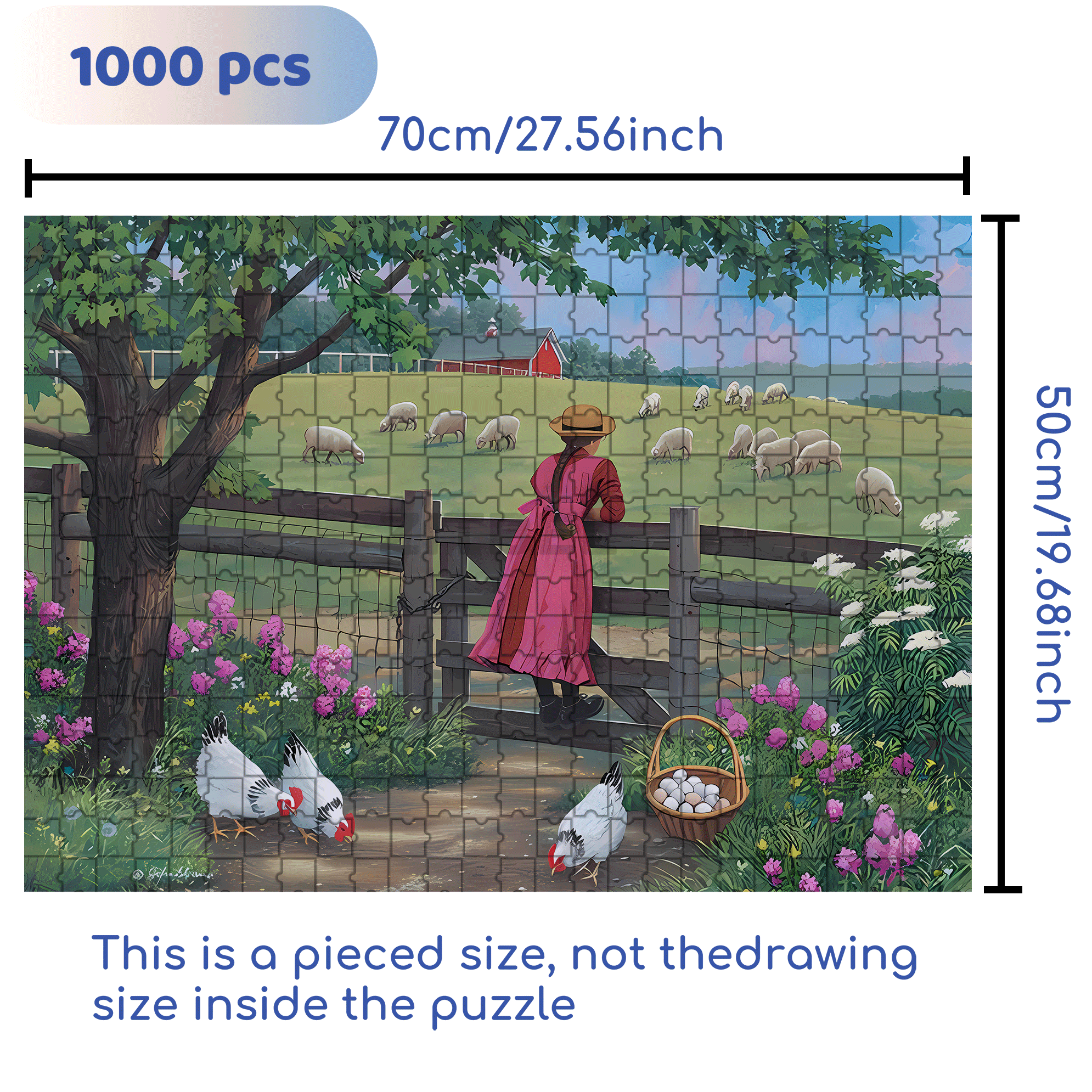 Wool Gathering 500pcs/1000pcs Jigsaw Puzzle, Scratch-Resistant, Interactive Family Game & Brain-Boosting DIY Decor, Perfect for Halloween, Christmas & New Year Gifts, Family Puzzle Game
