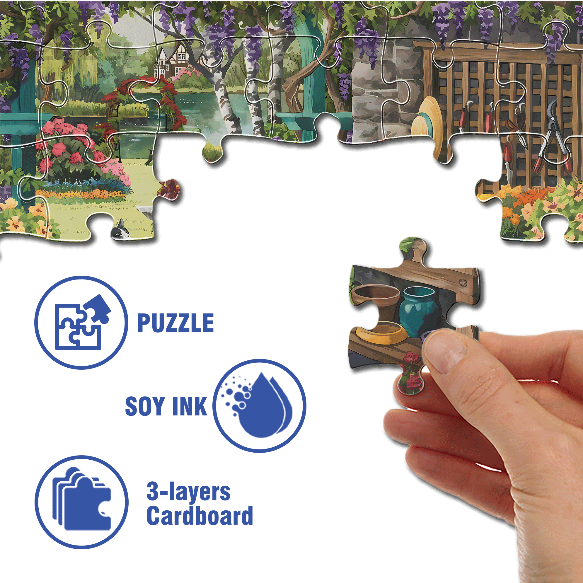 Workbench 500pcs/1000pcs Jigsaw Puzzle, Scratch-Resistant, Interactive Family Game & Brain-Boosting DIY Decor, Perfect for Halloween, Christmas & New Year Gifts, Family Puzzle Game
