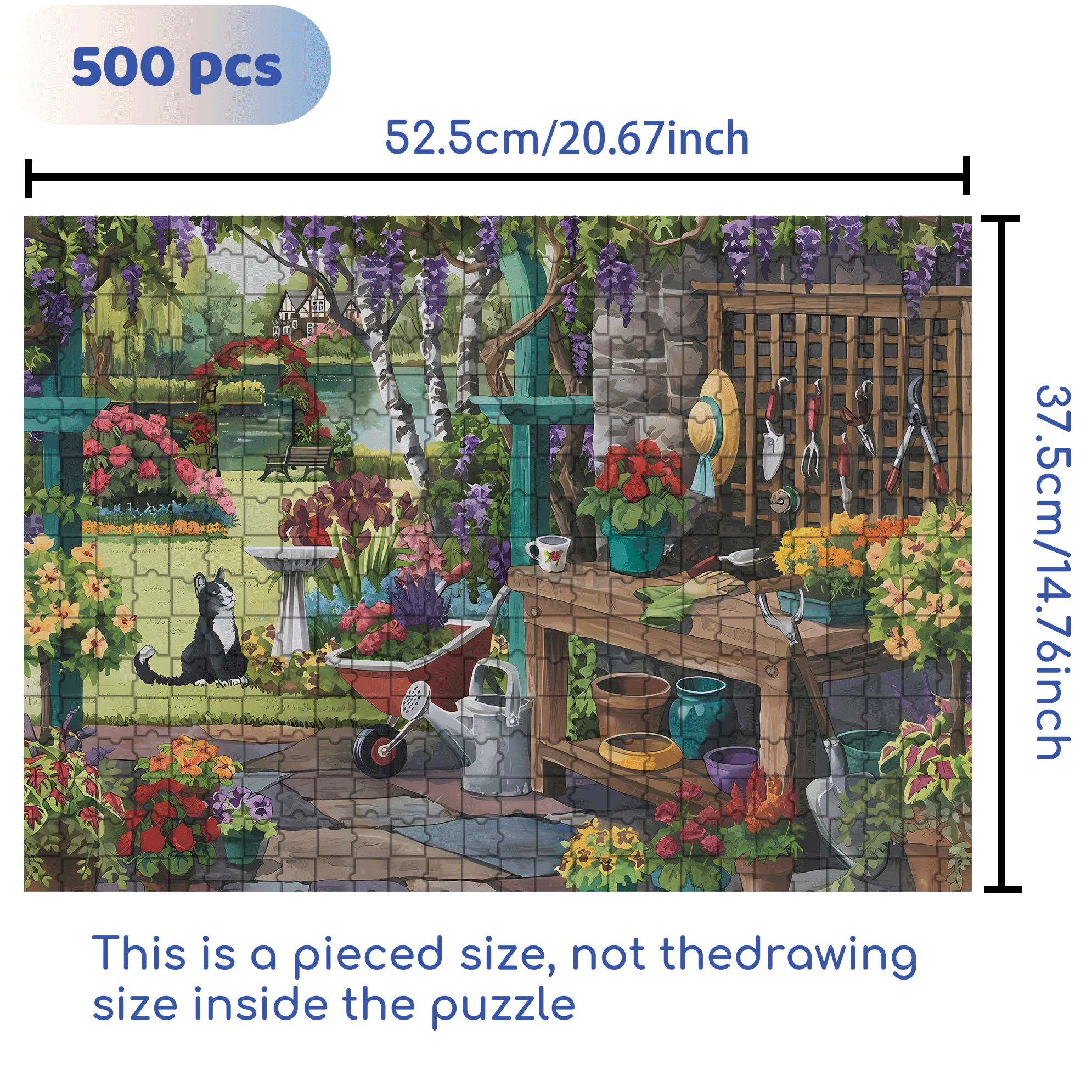 Workbench 500pcs/1000pcs Jigsaw Puzzle, Scratch-Resistant, Interactive Family Game & Brain-Boosting DIY Decor, Perfect for Halloween, Christmas & New Year Gifts, Family Puzzle Game